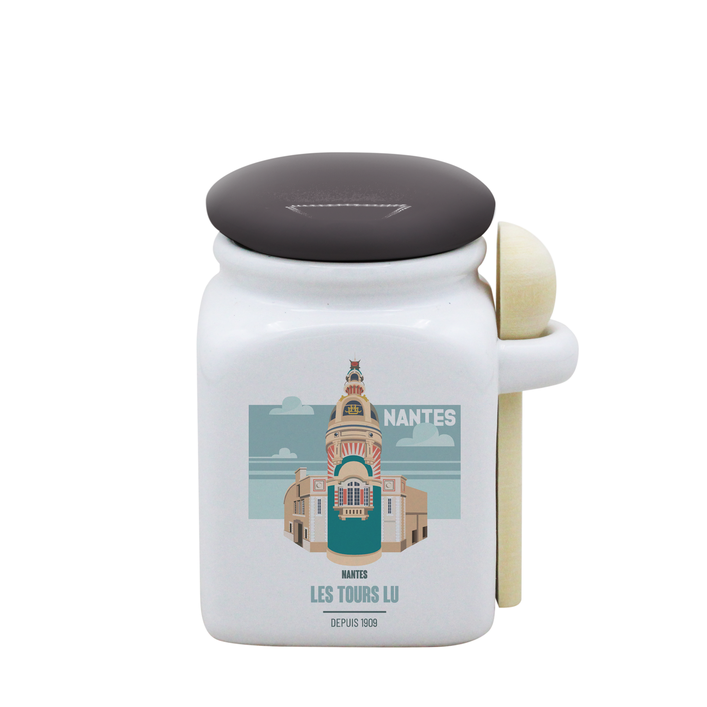 POT BLANC PM COUV. GRIS+CUIL. BOIS-NTETOUR