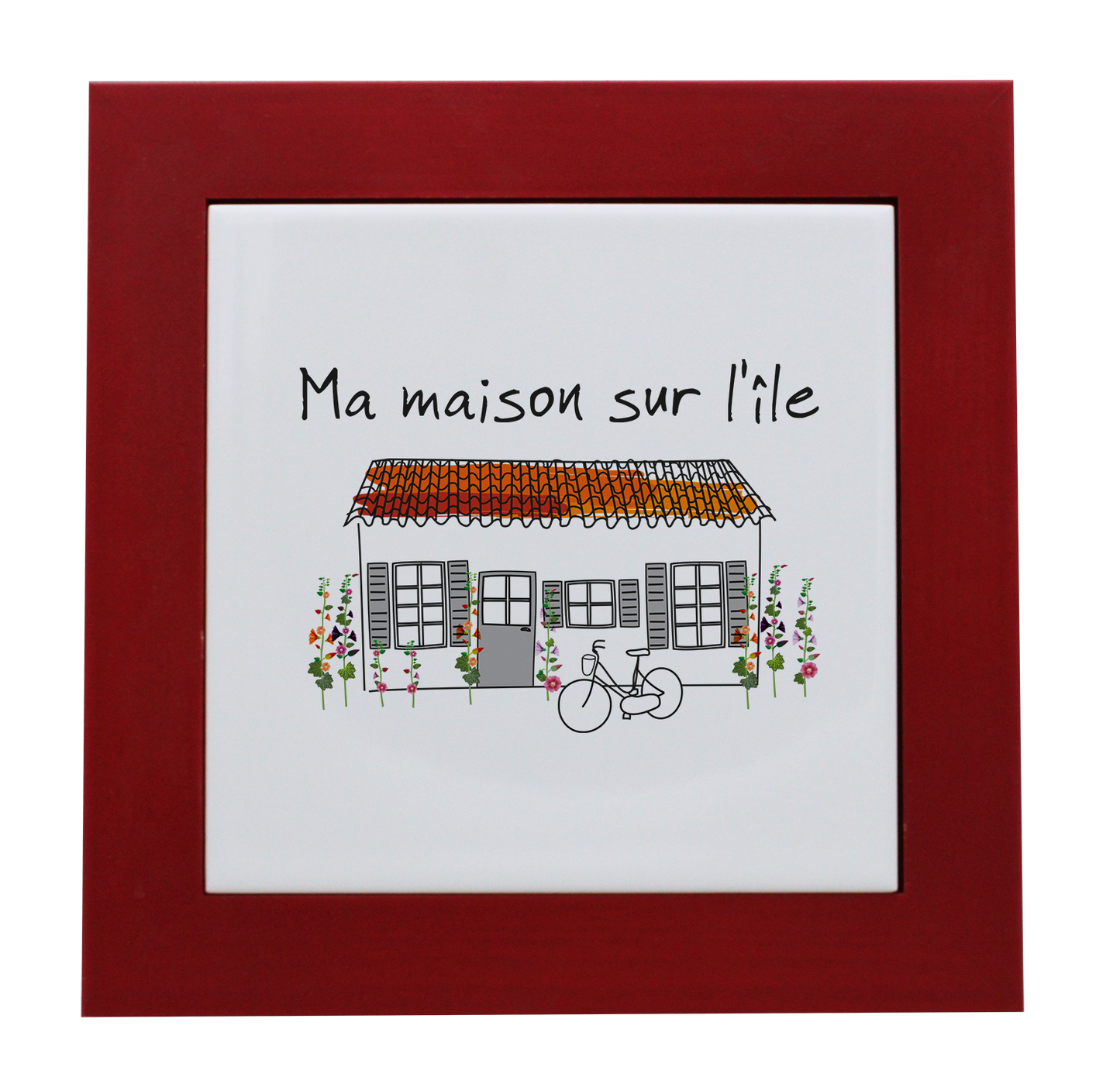 ENTOURAGE BOIS ROUGE-CARREAU FAIENCE 15x15 NU-MMASI