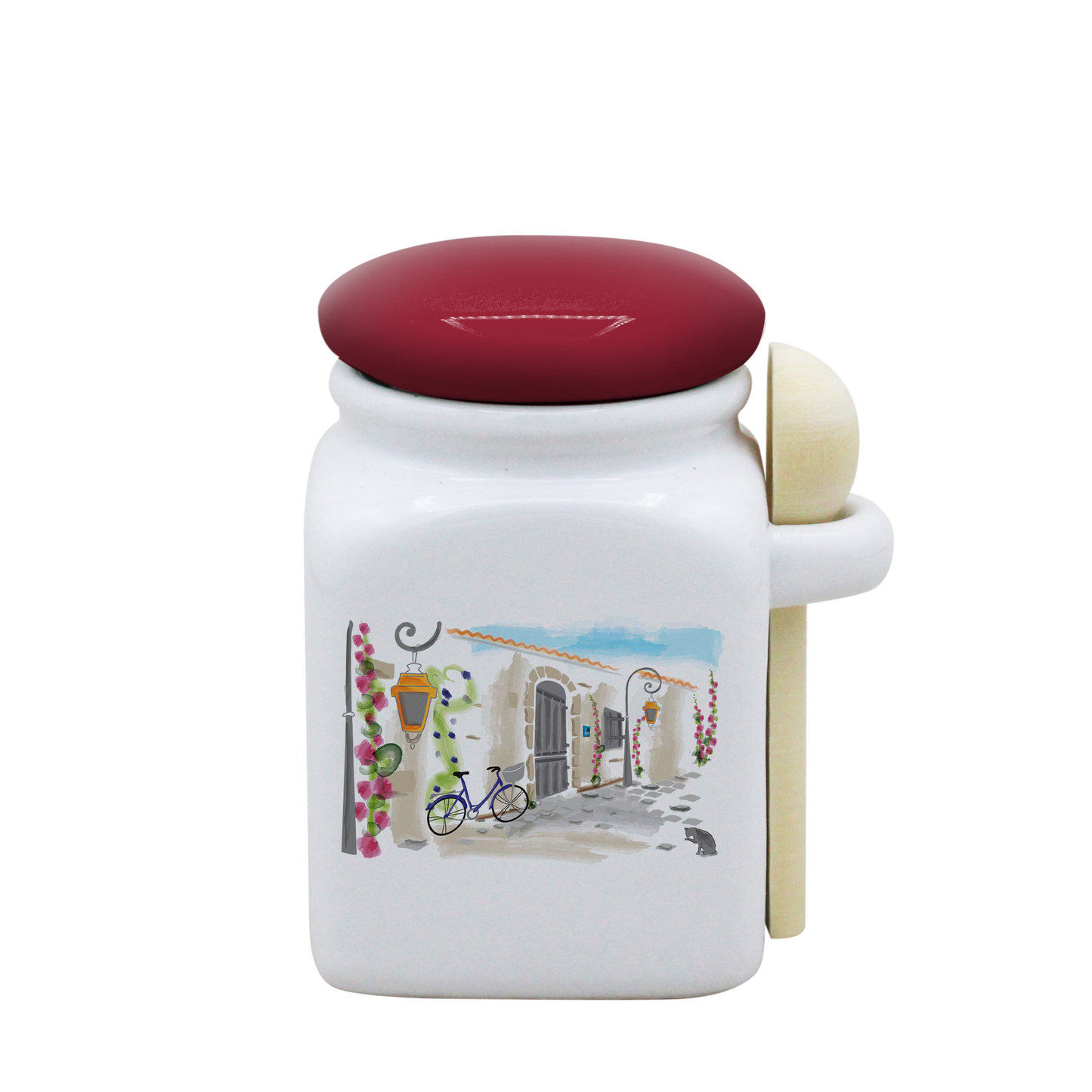POT BLANC PM COUV. ROUGE+CUIL. BOIS-RUATL