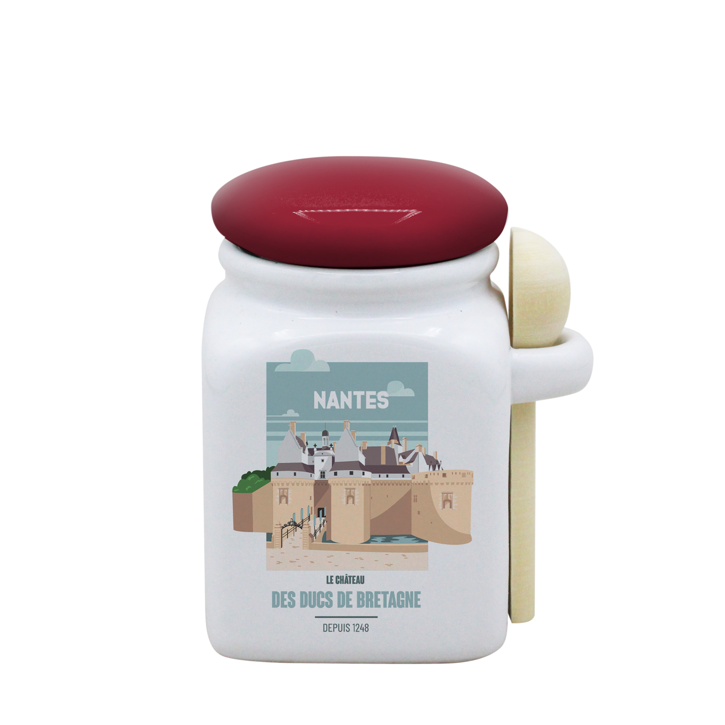 POT BLANC PM COUV. ROUGE+CUIL. BOIS-NTECHATO