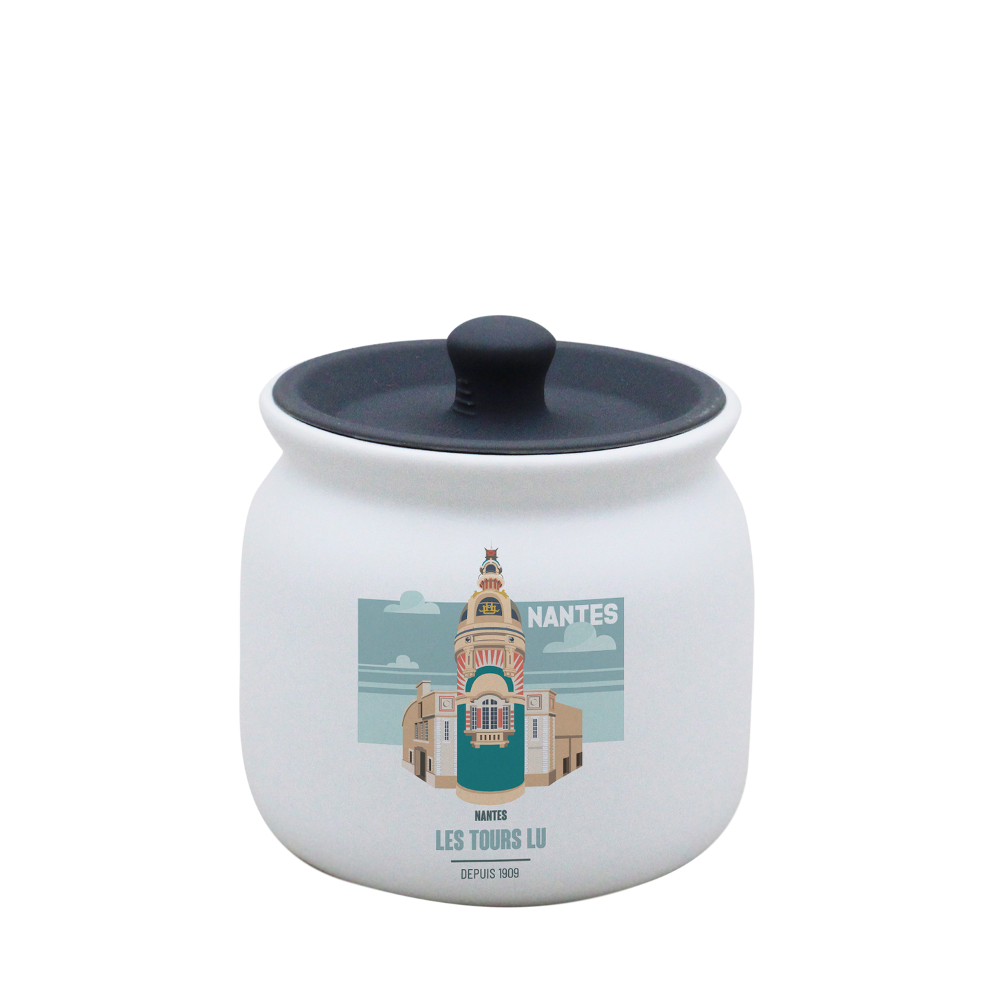 POT BLANC PM COUV. SILICONE GRIS-NTETOUR