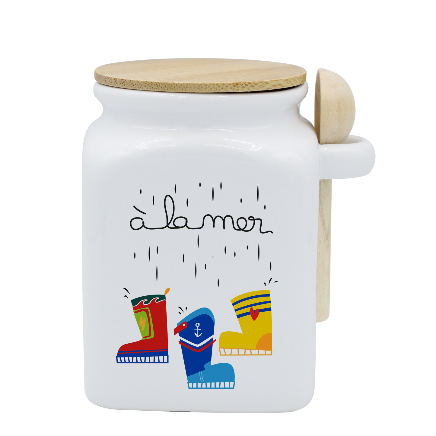 POT BLANC MM COUV. BAMBOO+CUIL. BOIS-A LA MER BOTTES