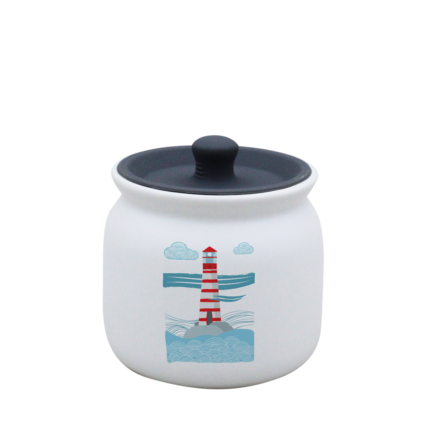 POT BLANC PM COUV. SILICONE GRIS-MARINPH