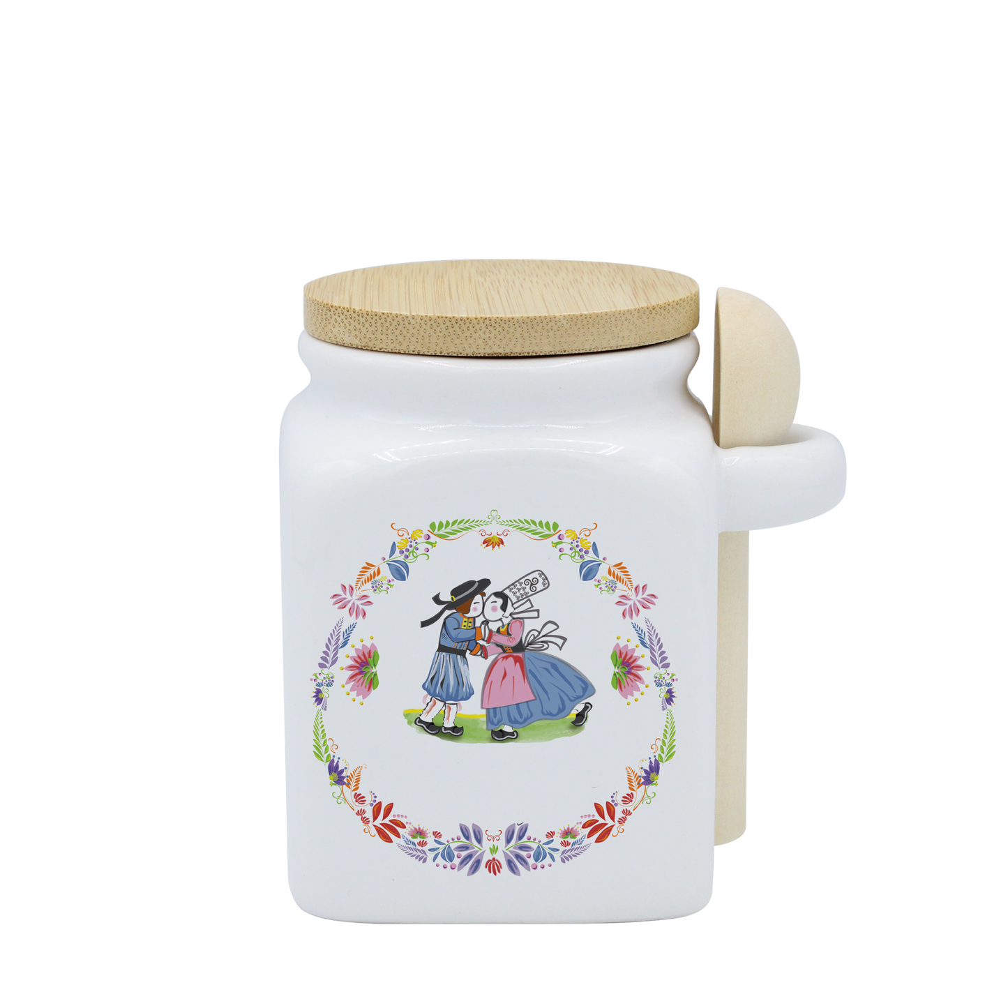 POT BLANC PM COUV. BAMBOO+CUIL. BOIS-BTNER