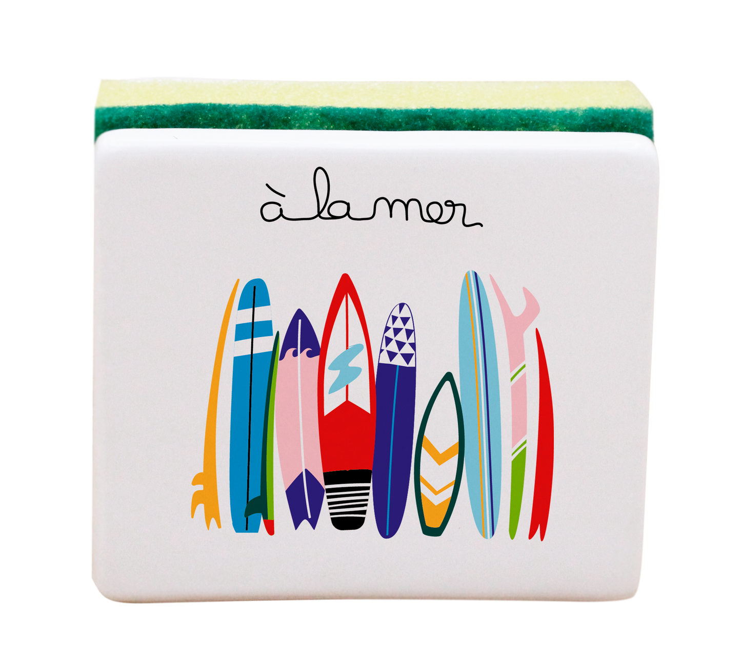 PORTE EPONGE BLANC - A LA MER SURF