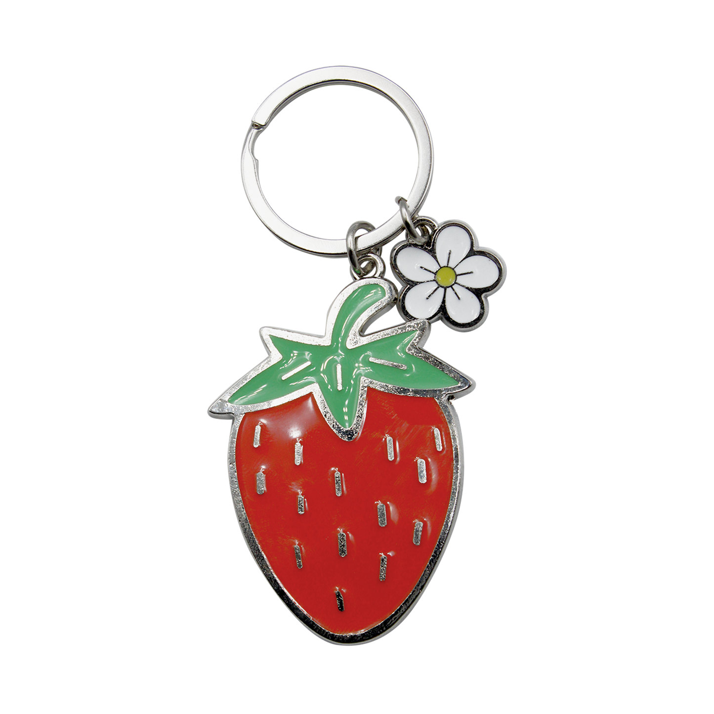 PORTE CLES METAL FRAISE