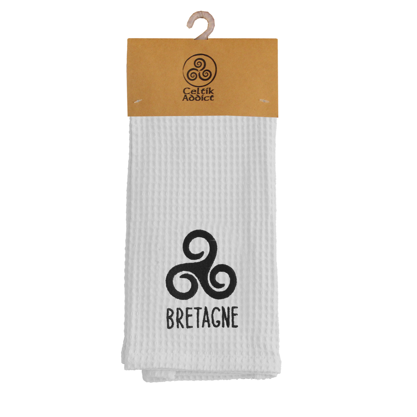 TORCHON NID D'ABEILLE TRISKEL BLANC
