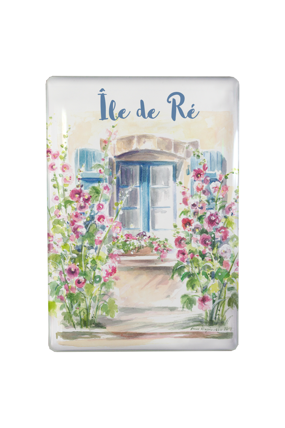 MAGNET ILE DE RE AQUARELLE FENETRE
