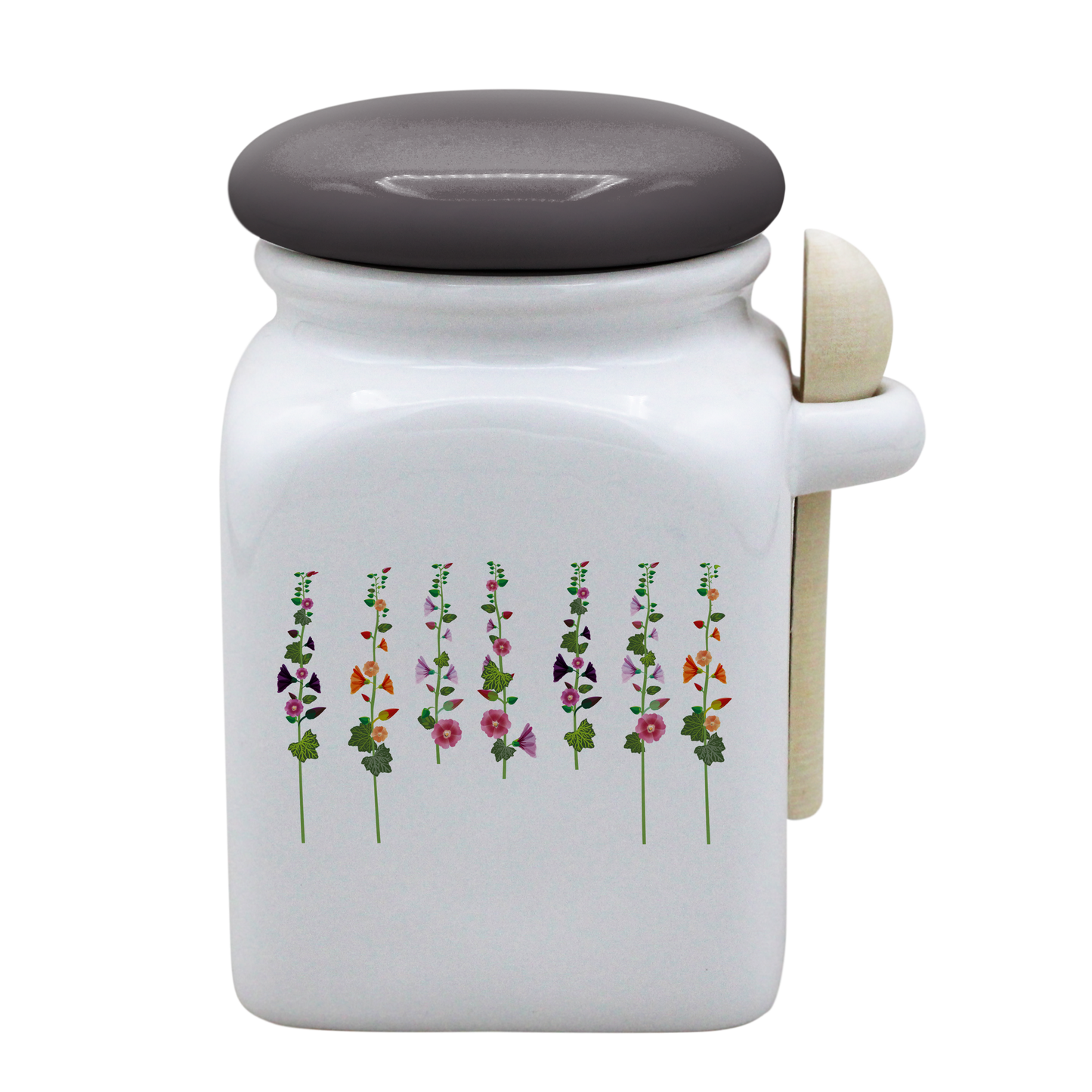 POT BLANC MM COUV. GRIS +CUIL. BOIS-ROTRE