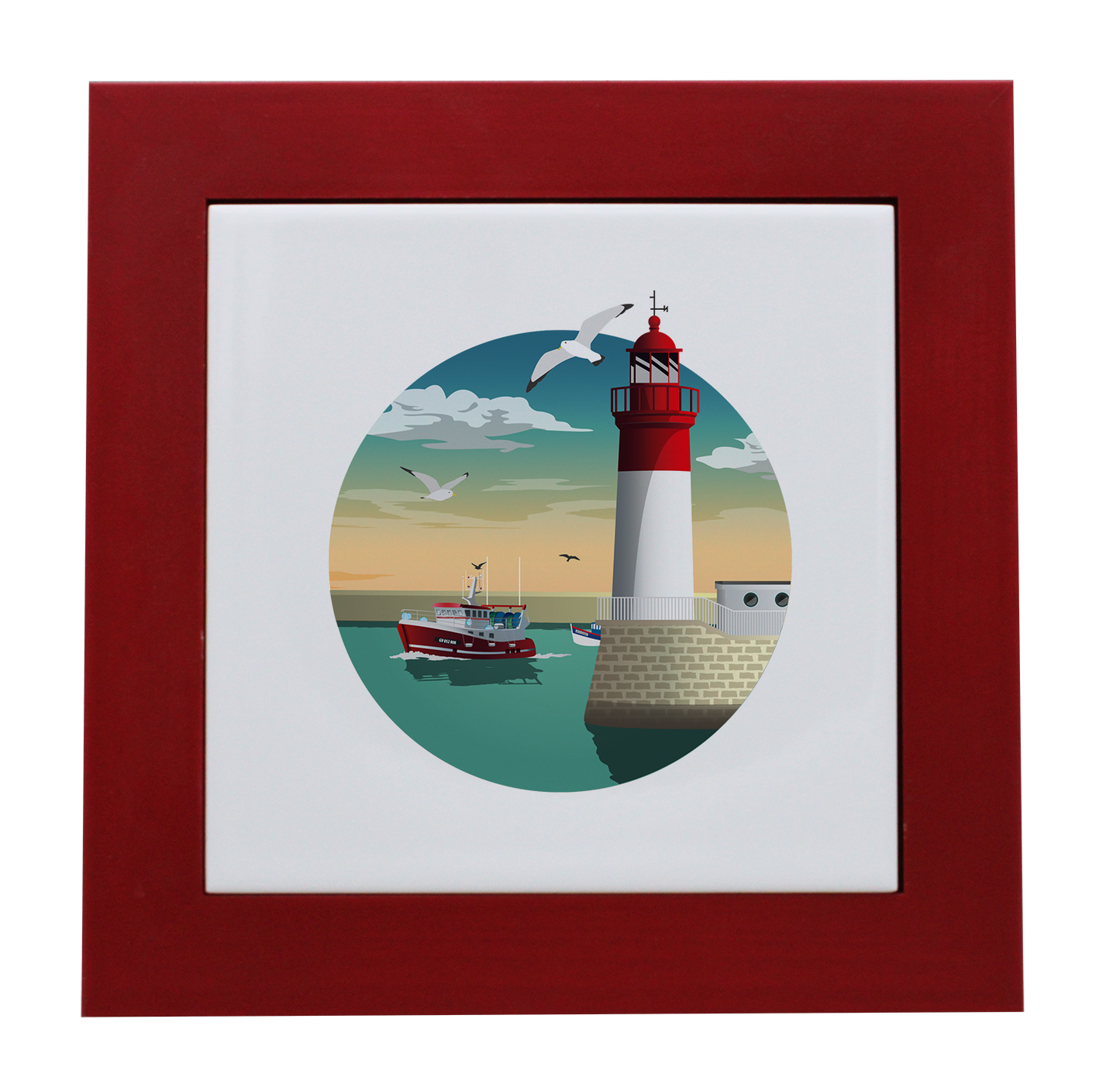 ENTOURAGE BOIS ROUGE-CARREAU FAIENCE 15x15 NU-PHARECHA