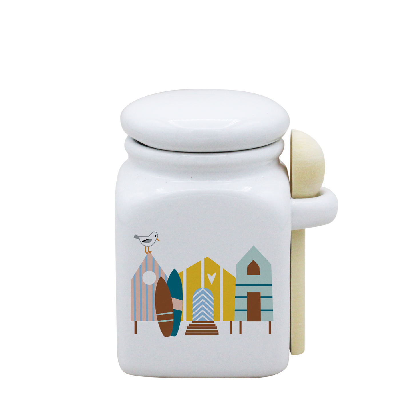 POT BLANC PM COUV. BLANC+CUIL. BOIS-CABINES ET SURF LA PETITE EMI