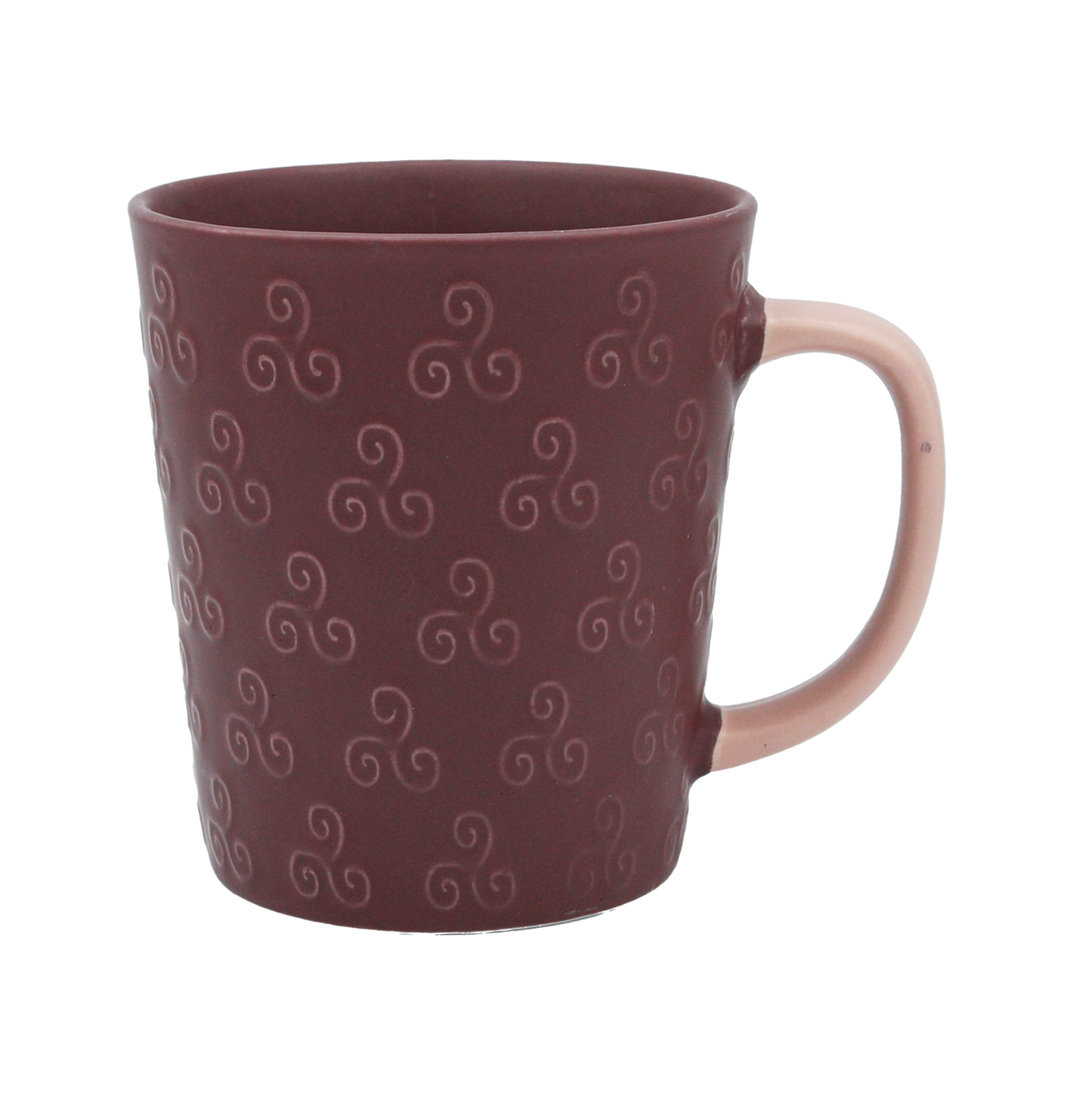 MUG TRISKEL RELIEF BRIQUE MAT