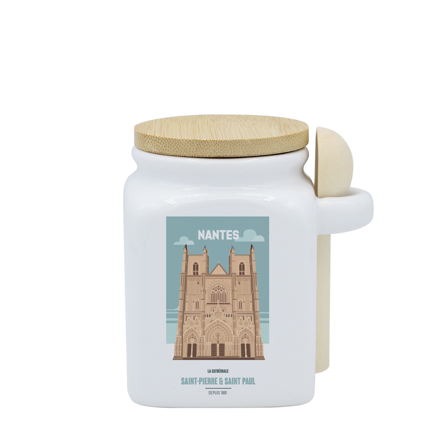 POT BLANC PM COUV. BAMBOO+CUIL. BOIS-NTECATHE