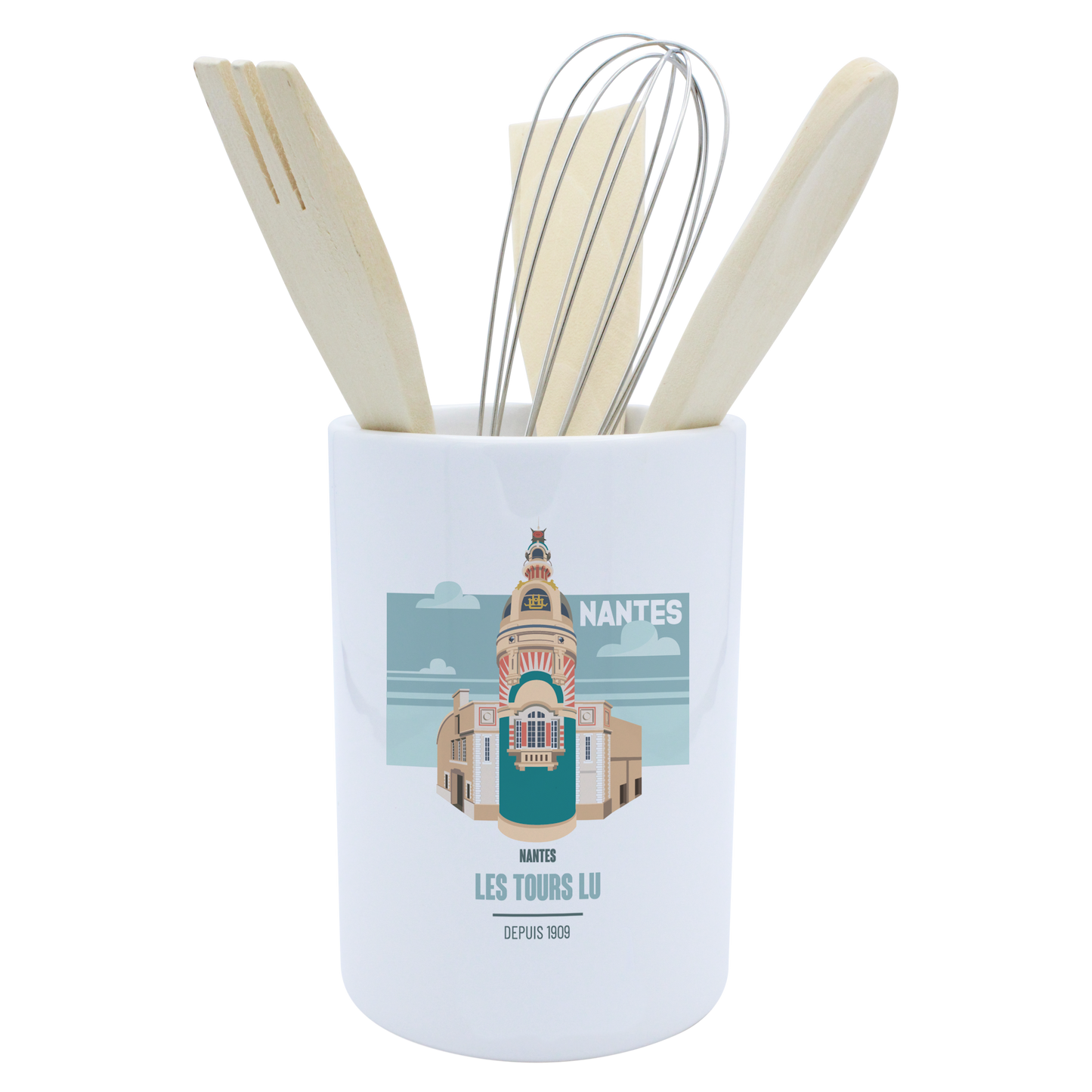 POT A USTENSILES BLANC-NTETOUR