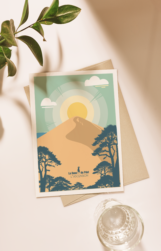CARTE POSTALE FLAT DESIGN PILAT