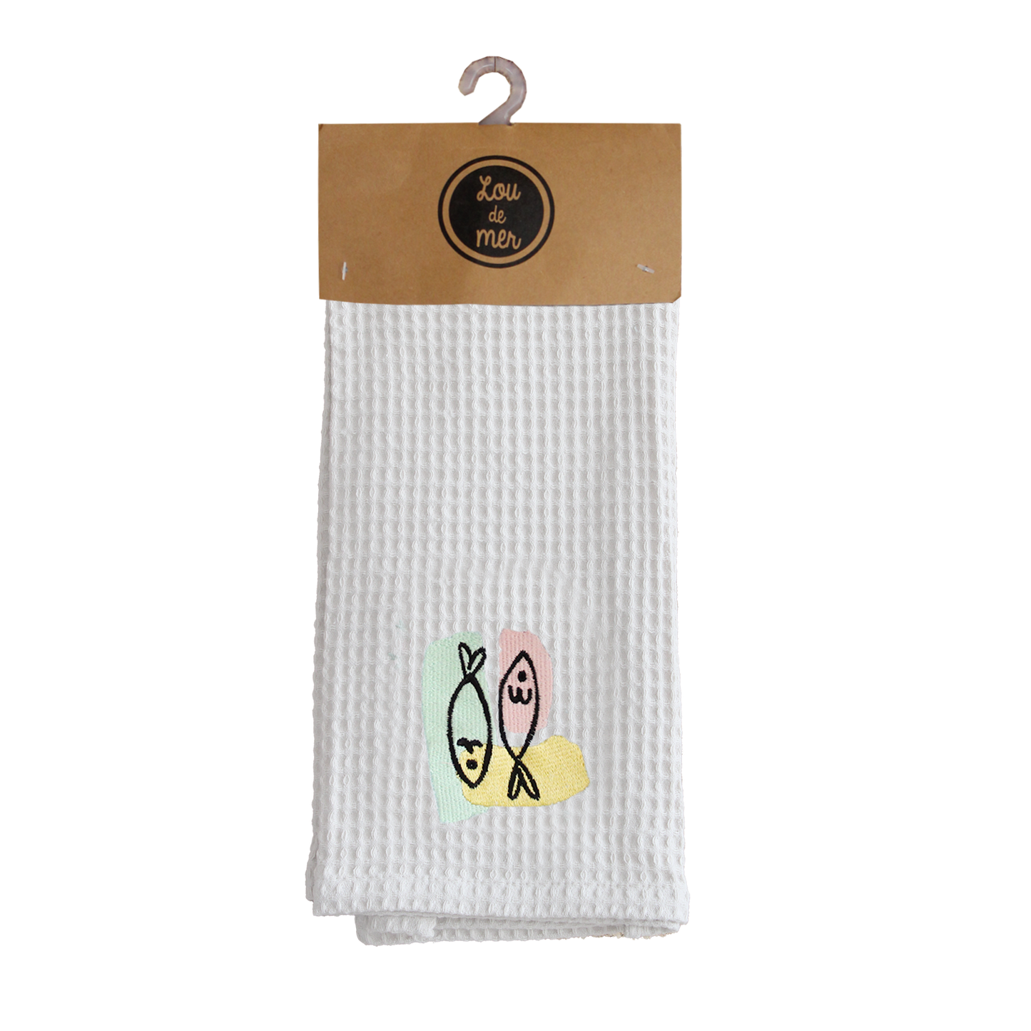 TORCHON NID D'ABEILLE NAHLA BLANC