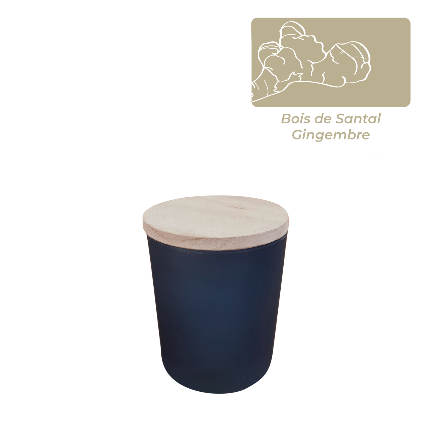 BOUGIE 60gr cire parfum Bois de Santal et Gingembre