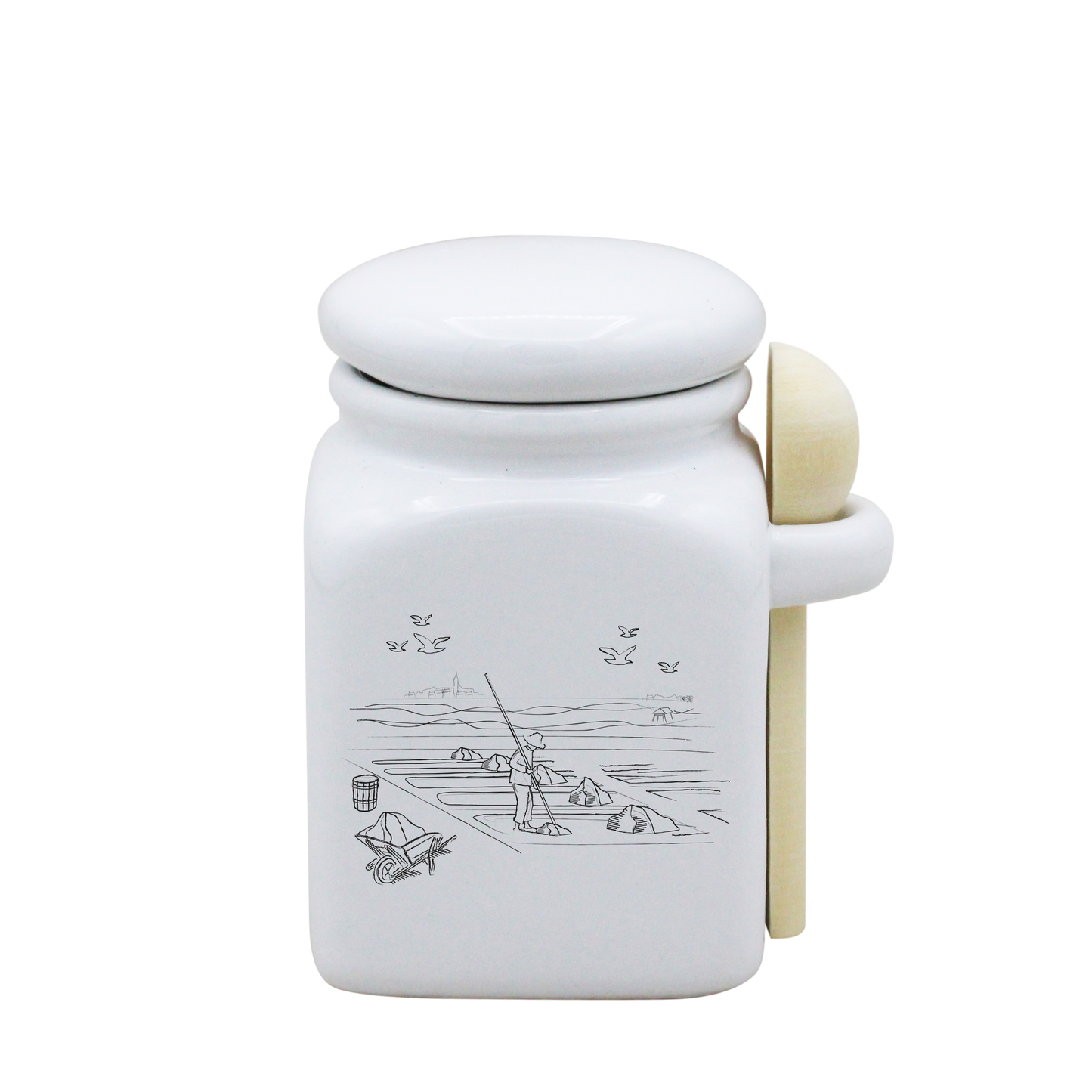 POT BLANC PM COUV. BLANC+CUIL. BOIS-MASALB