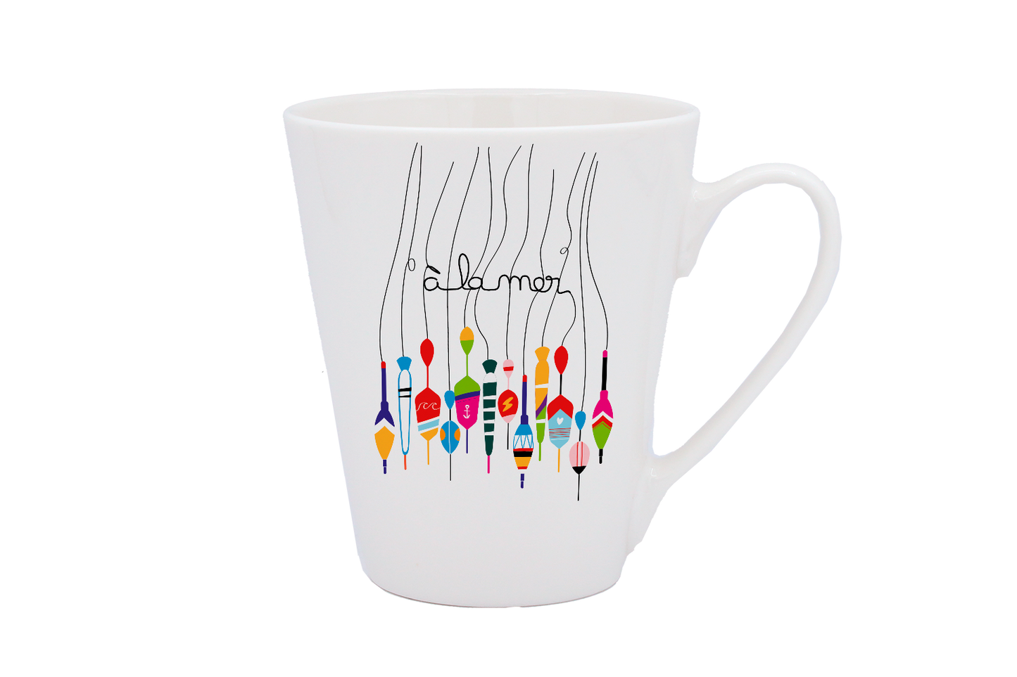 MUG CONIQUE BLANC - A LA MER BOUCHON