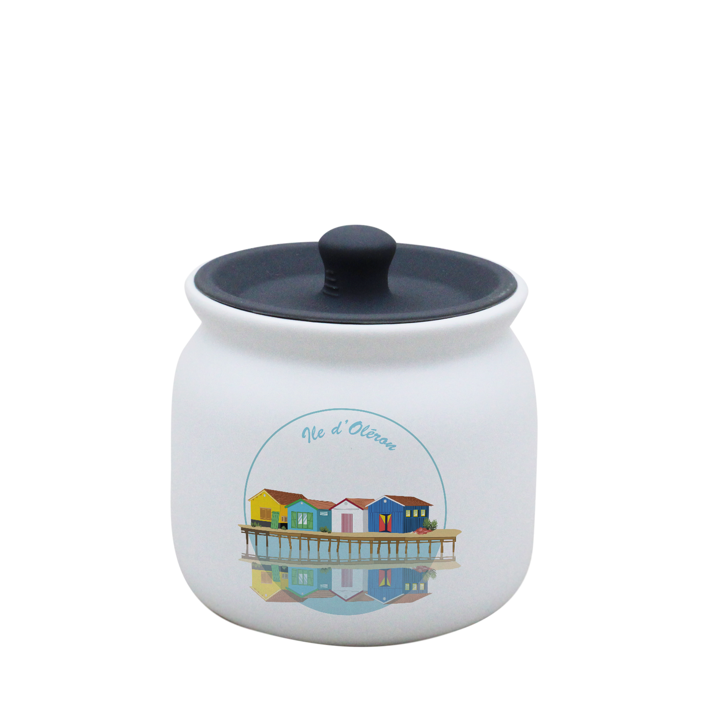 POT BLANC PM COUV. SILICONE GRIS-CABOLERO