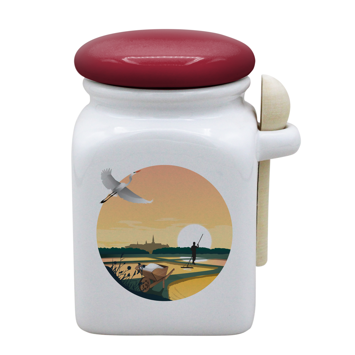 POT BLANC MM COUV. ROUGE+CUIL. BOIS-MARHERON