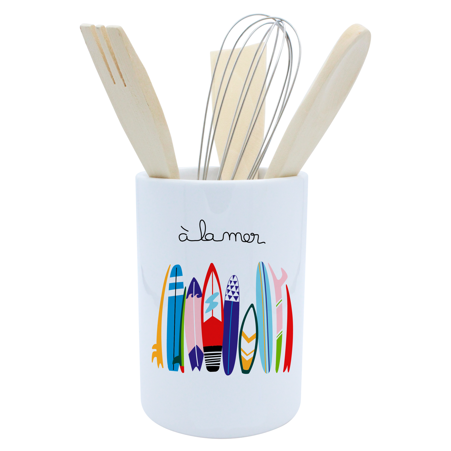 POT A USTENSILES BLANC - A LA MER SURF