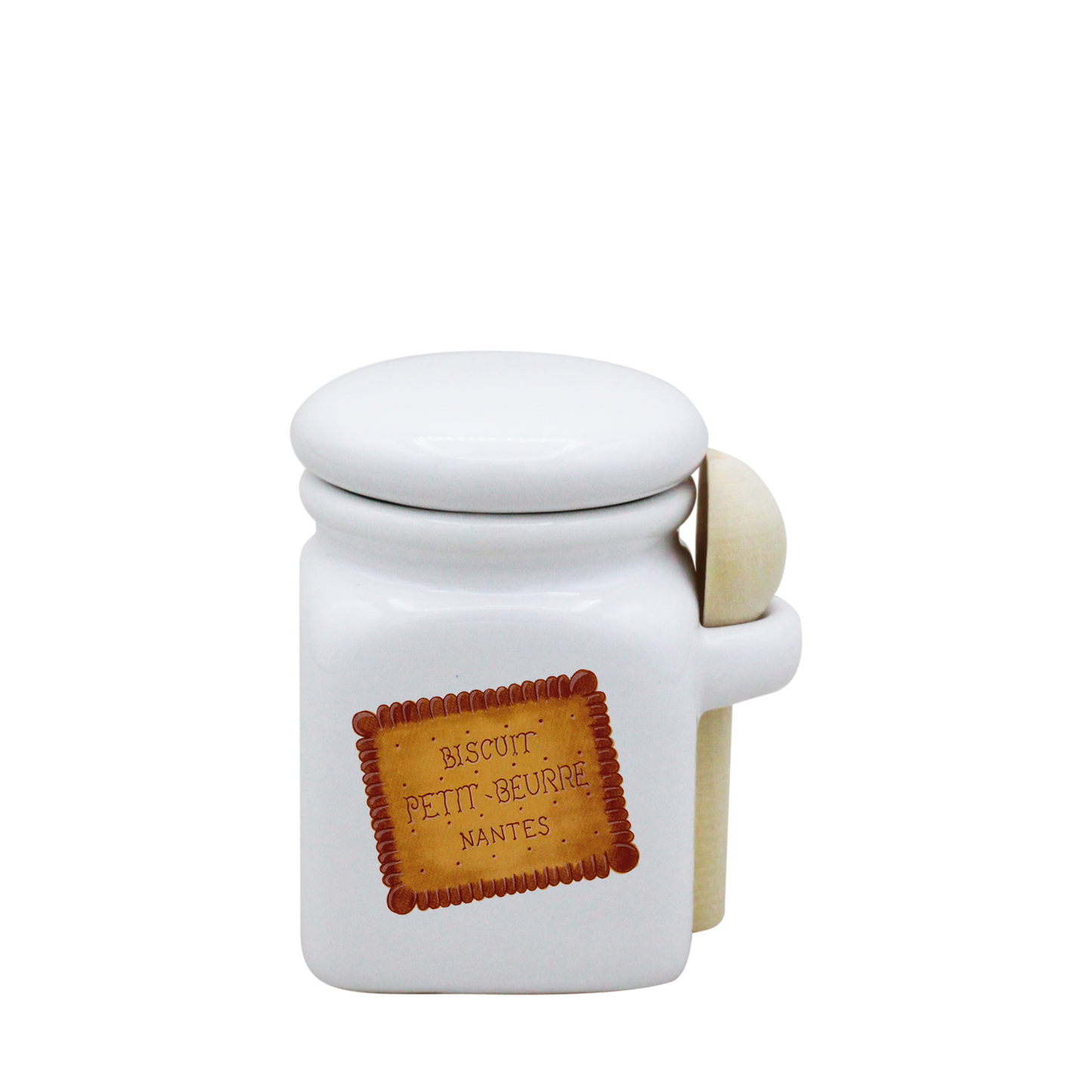 POT BLANC MINI COUV. BLANC+CUIL. BOIS-NANTEB