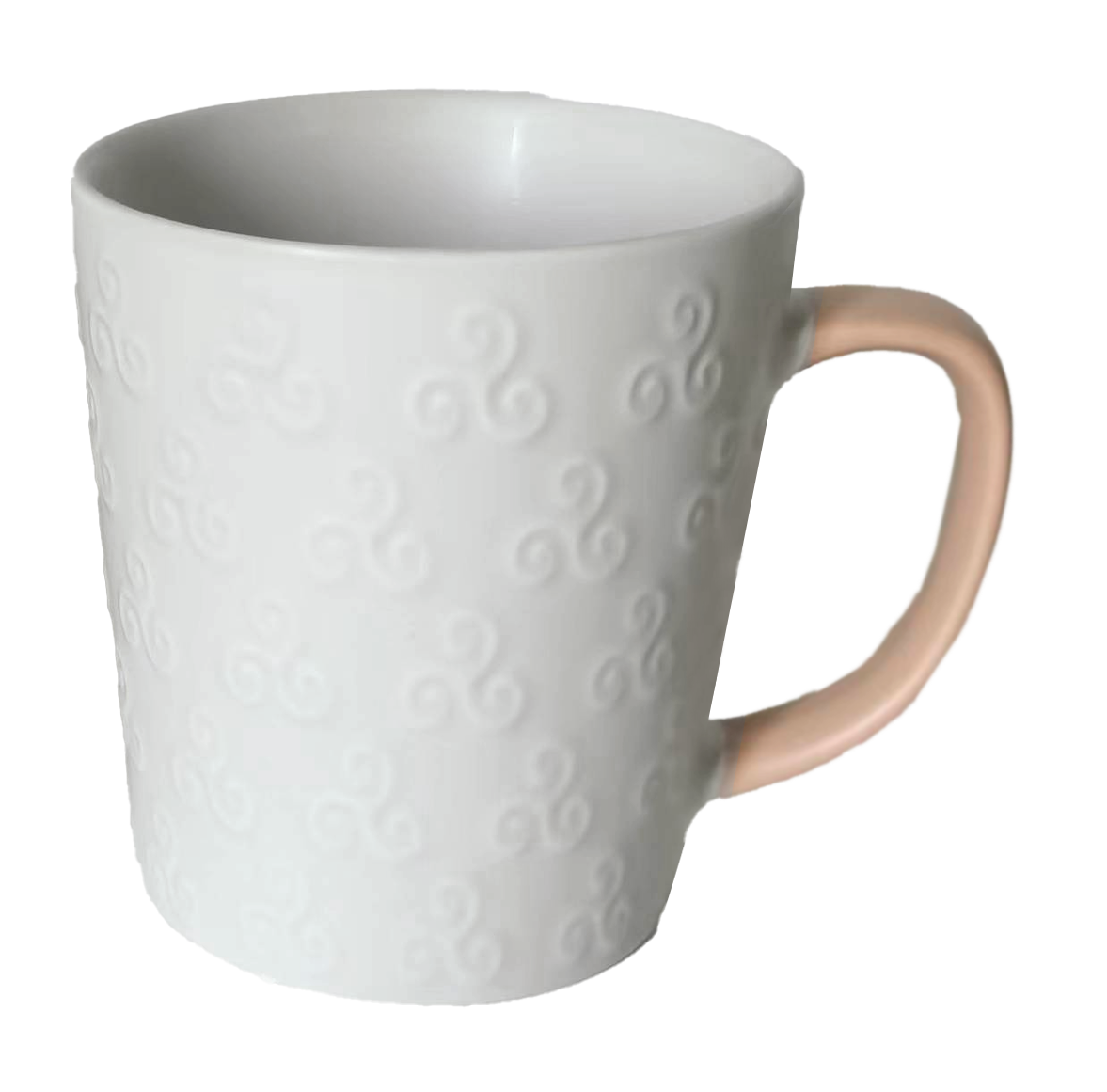 MUG TRISKEL RELIEF BLANC MAT
