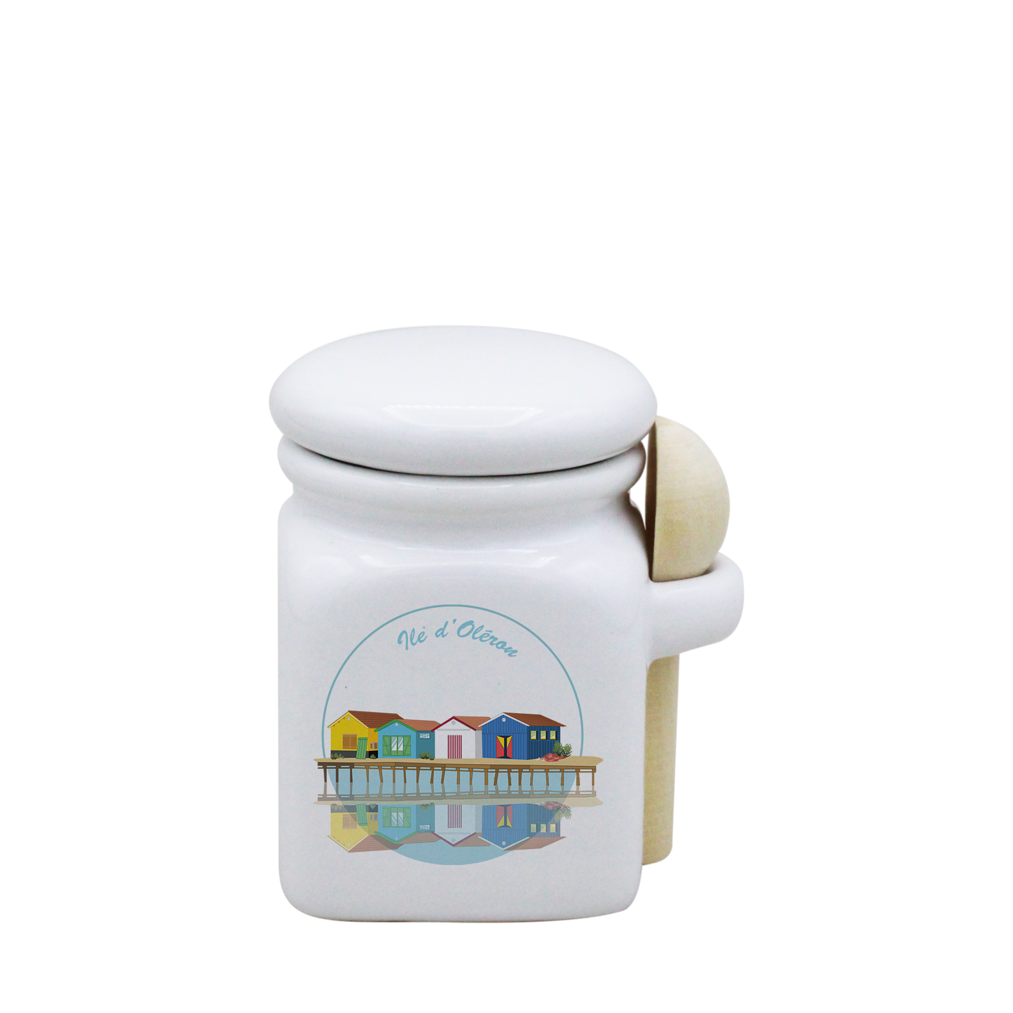 POT BLANC MINI COUV. BLANC+CUIL. BOIS-CABOLERO