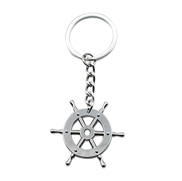 PORTE CLES METAL GOUVERNAIL