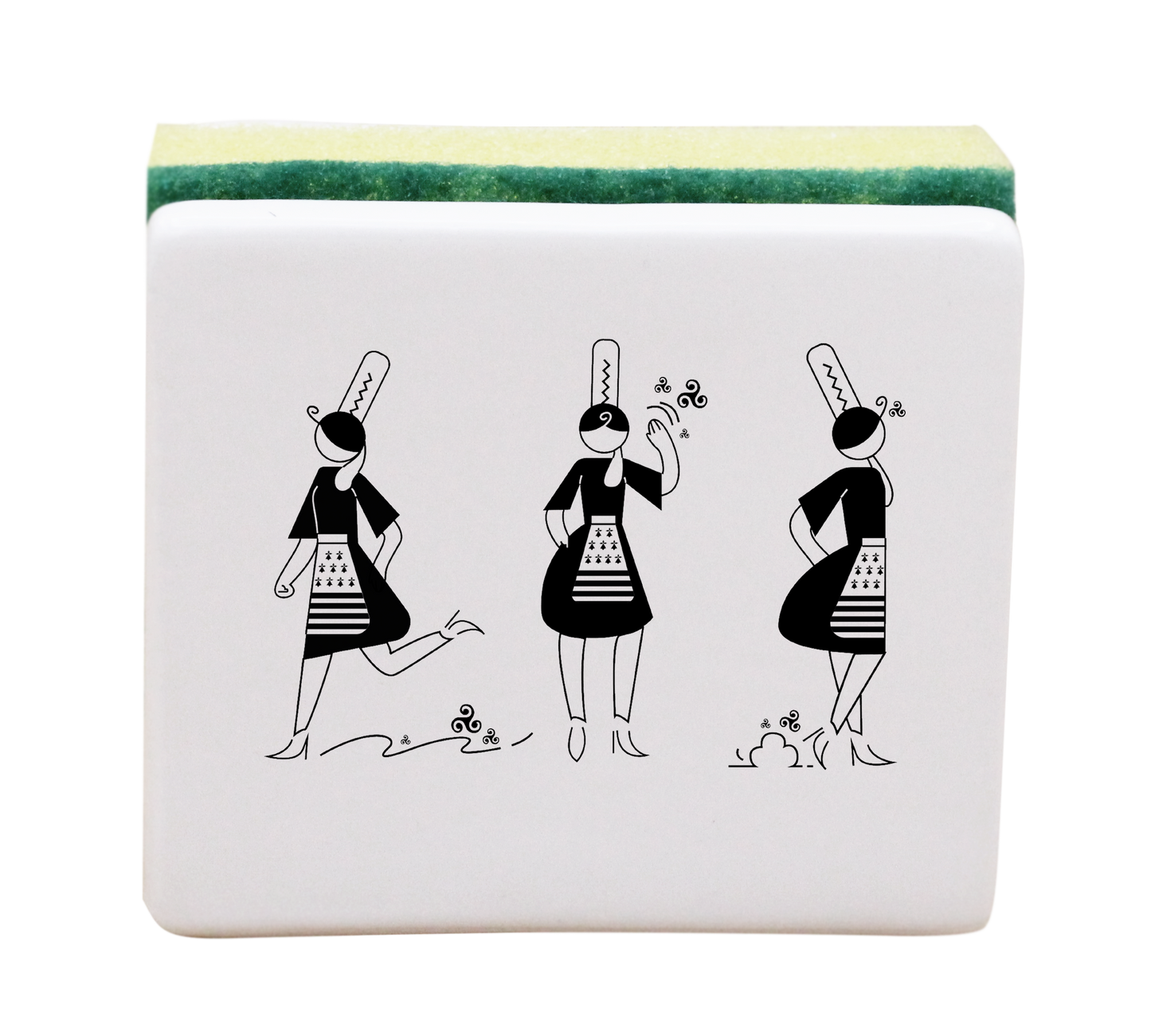 PORTE EPONGE BLANC - ARMELLE BIGOUDENE 3 PICTOS