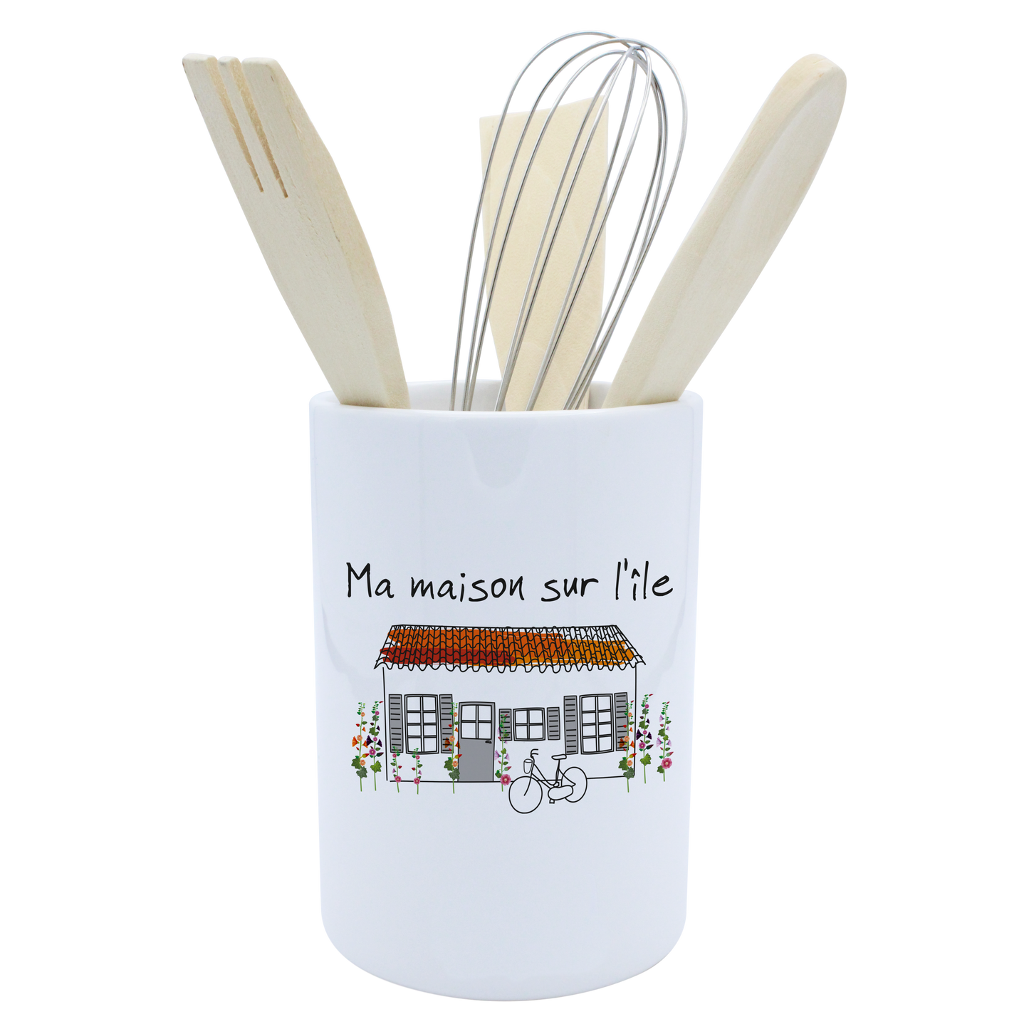 POT A USTENSILES BLANC-MMASI