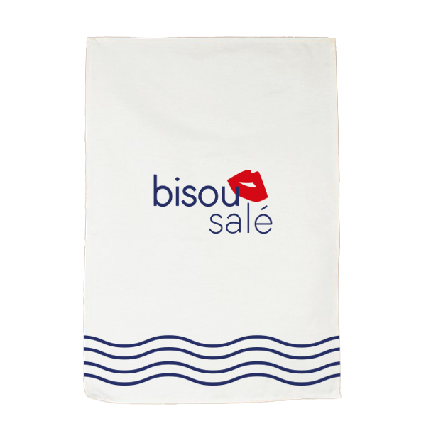 TORCHON BISOUS SALÉ CRÈME