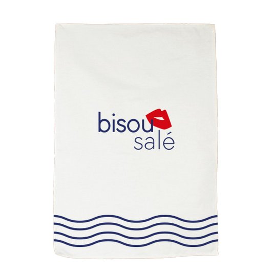 TORCHON BISOUS SALÉ CRÈME