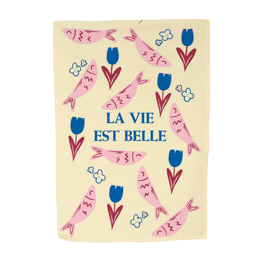 TORCHON CLEMENTINE LA VIE EST BELLE