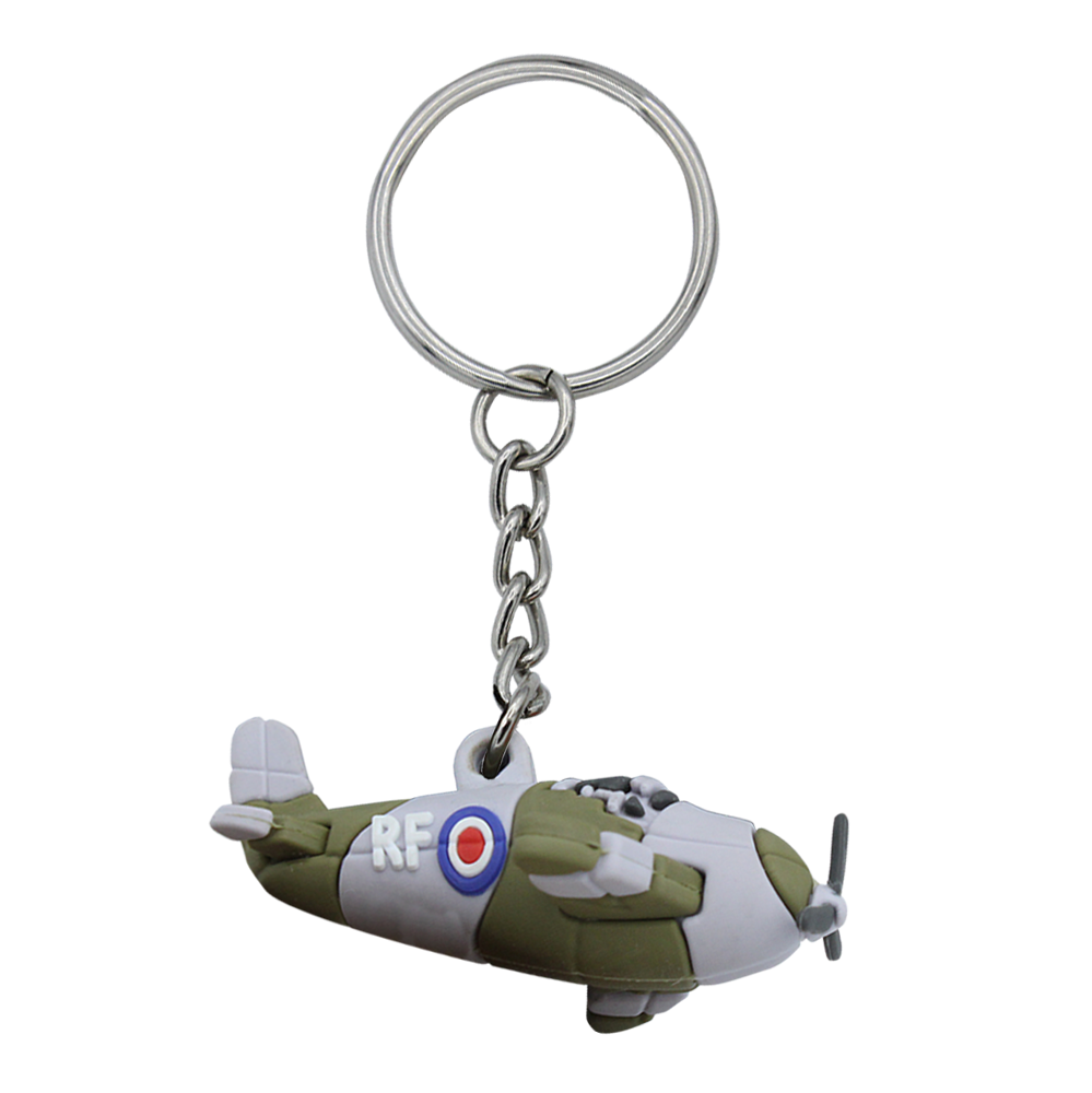PORTE CLES SILICONE AVION SPITFIRE