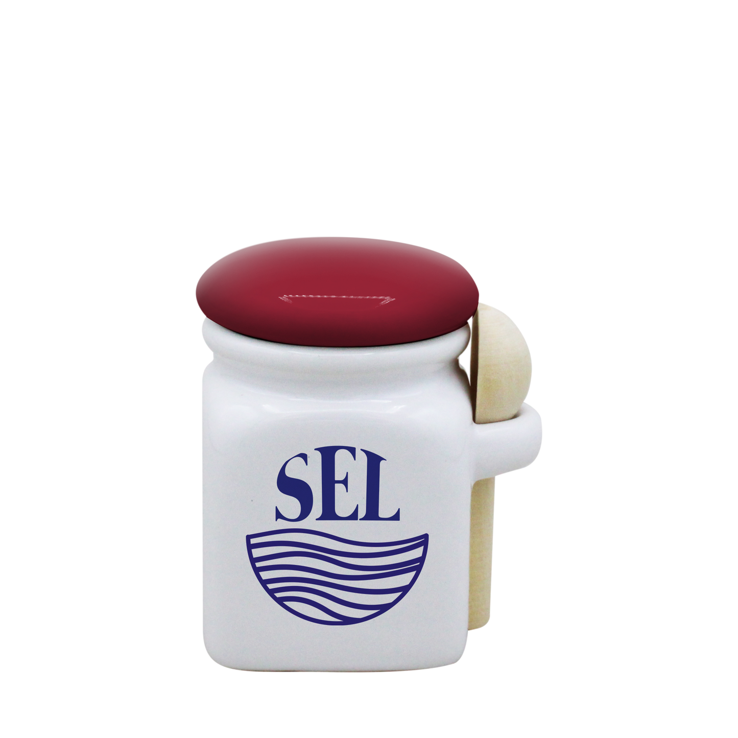 POT BLANC MINI COUV. ROUGE+CUIL. BOIS -SELAVEN2