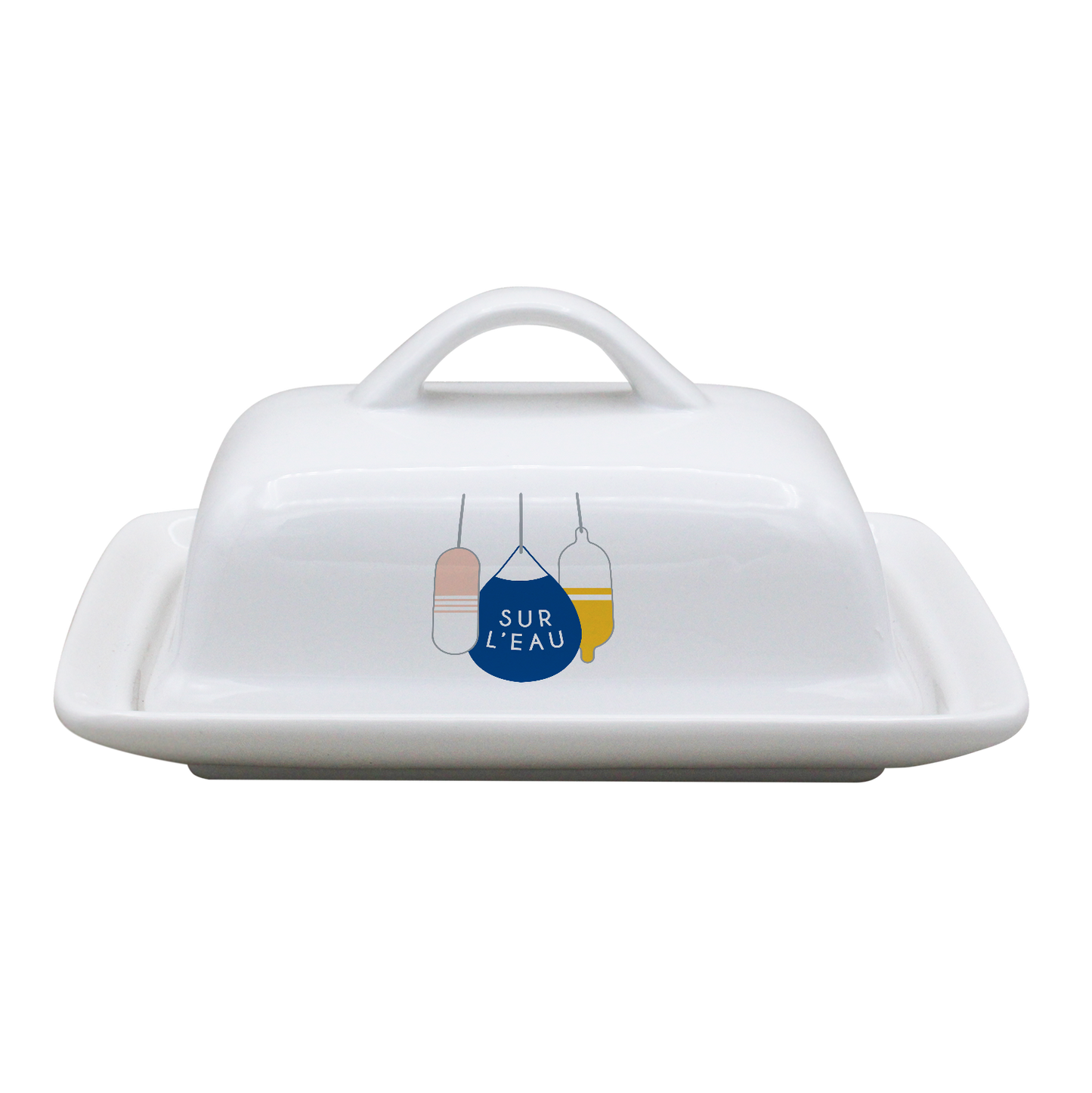 BEURRIER RECTANGLE BLANC-BOUEE SUR L'EAU LA PETITE EMI