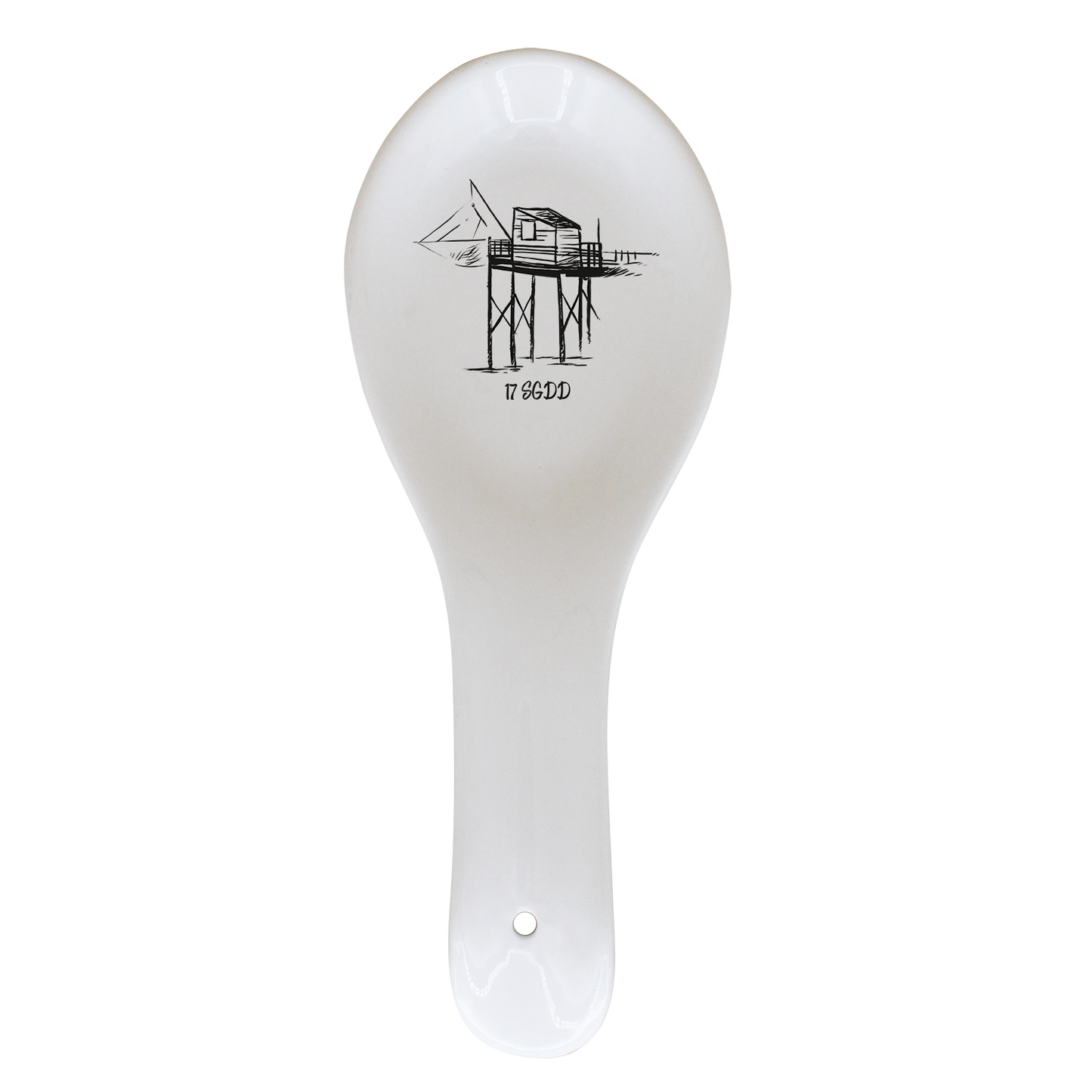 REPOSE CUILLERE BLANC - CARRELET NOIR SPE BO ET BON