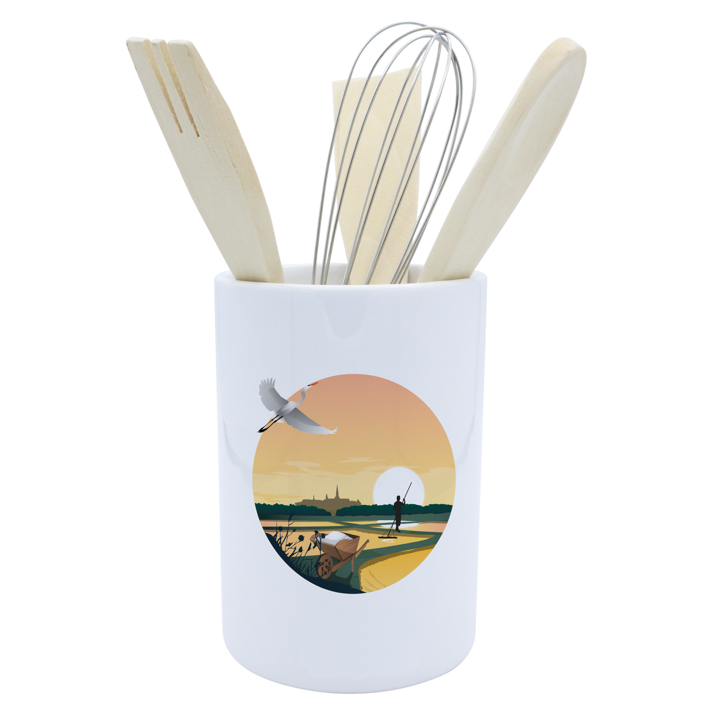 POT A USTENSILES BLANC-MARHERON