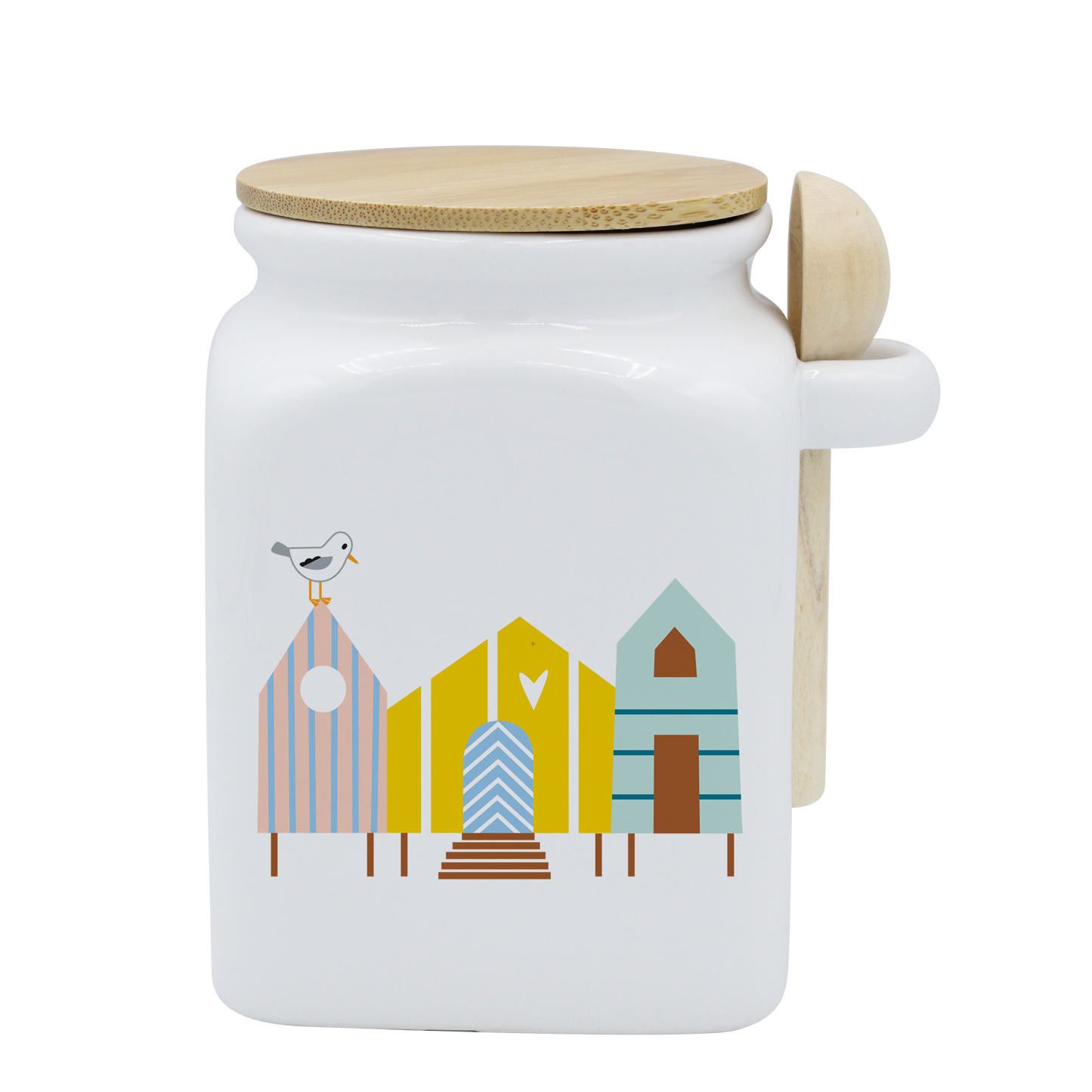 POT BLANC MM COUV. BAMBOU+CUIL. BOIS-CABINES ET SURF LA PETITE EMI