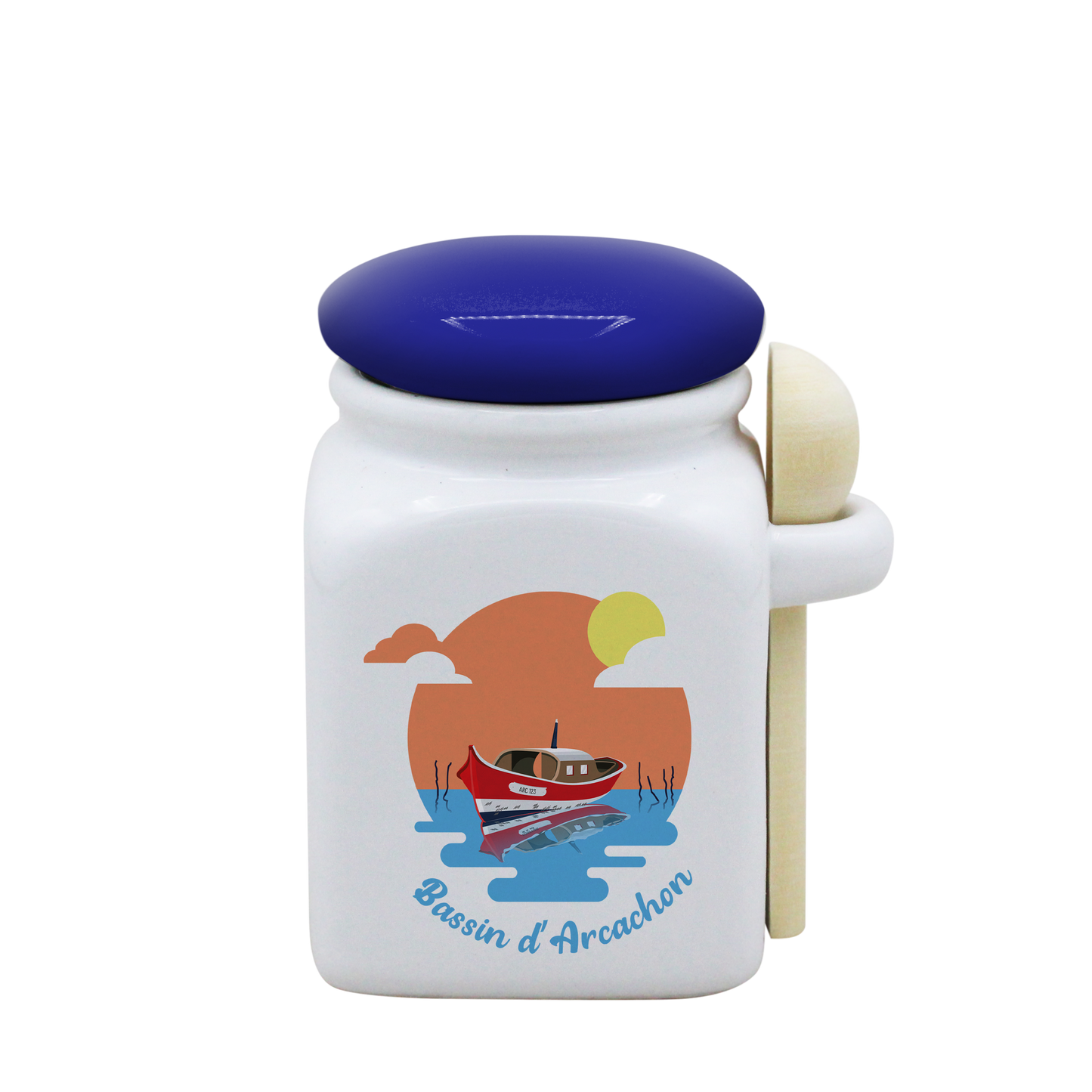 POT BLANC PM COUV. BLEU+CUIL. BOIS-BASSINPI