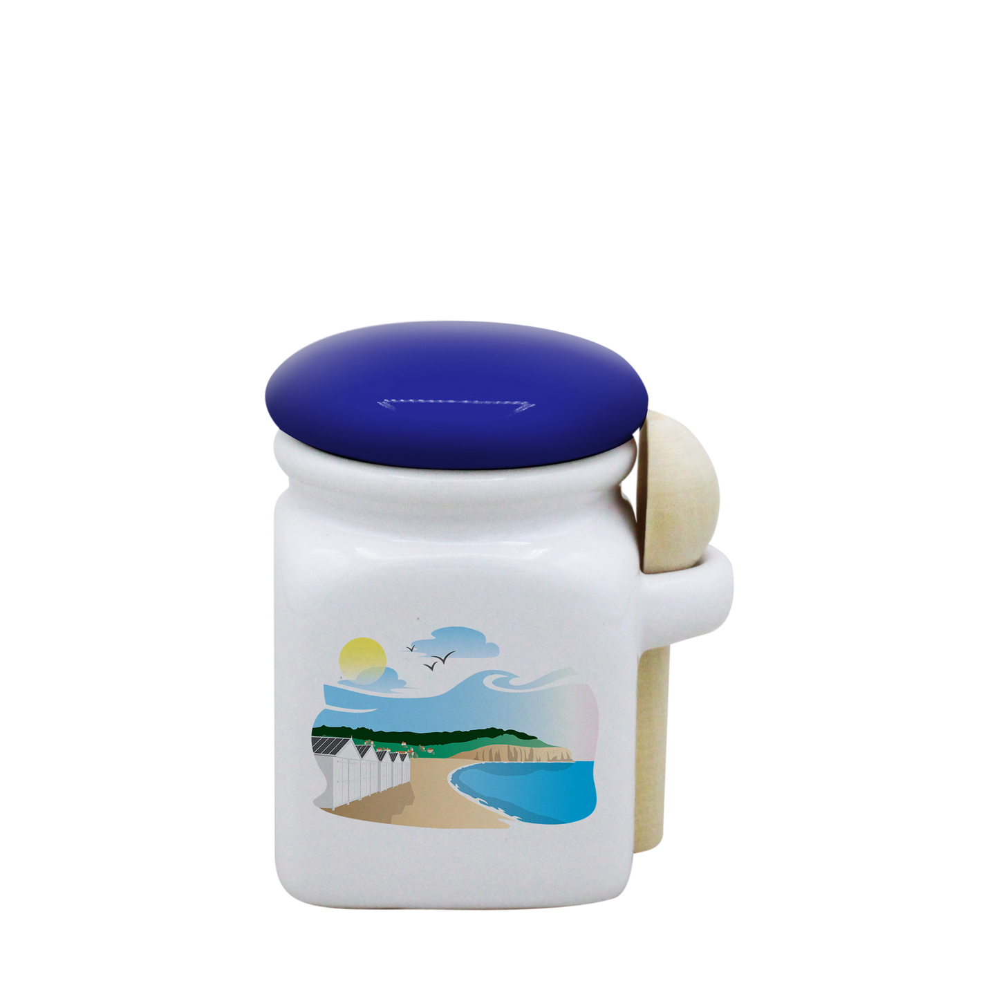 POT BLANC MINI COUV. BLEU+CUIL. BOIS-SPEQUIB
