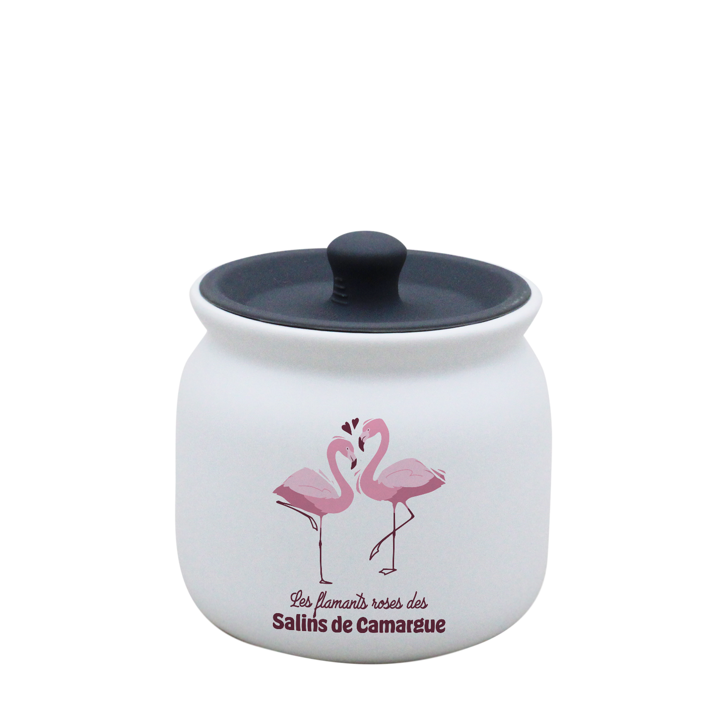 POT BLANC PM COUV. SILICONE GRIS-FLAMANT