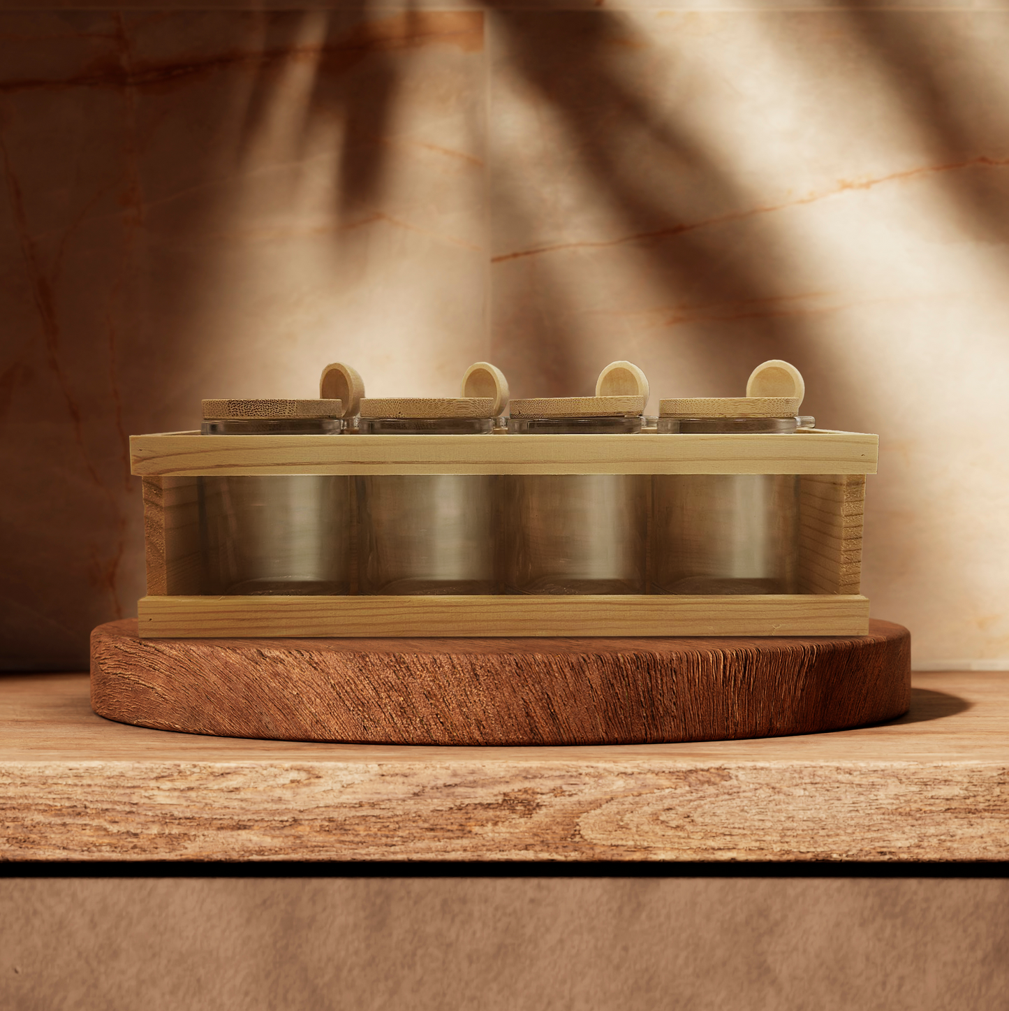 POT VERRE 100ML BOUCHON BOIS + CUIL. GUÉRANDE