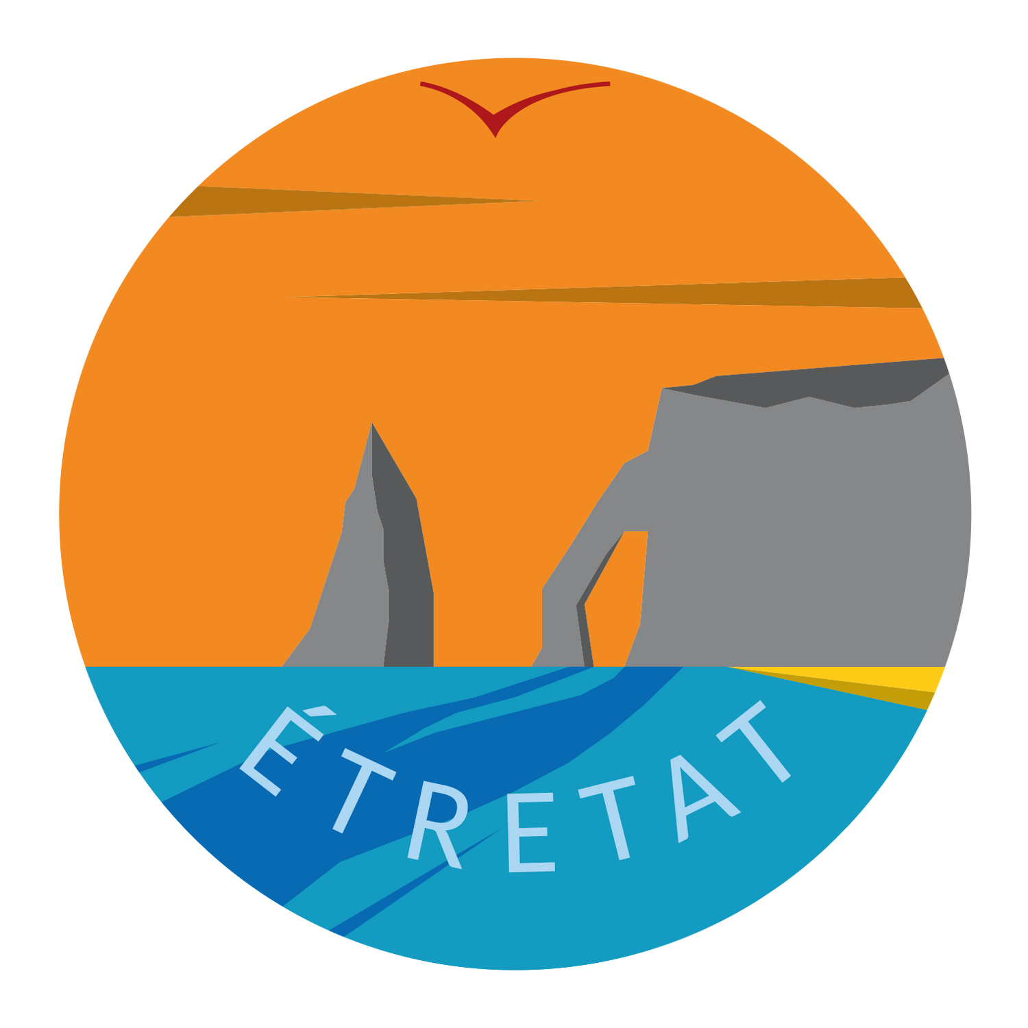 SPECALVA - Falaises Étretat en flat design