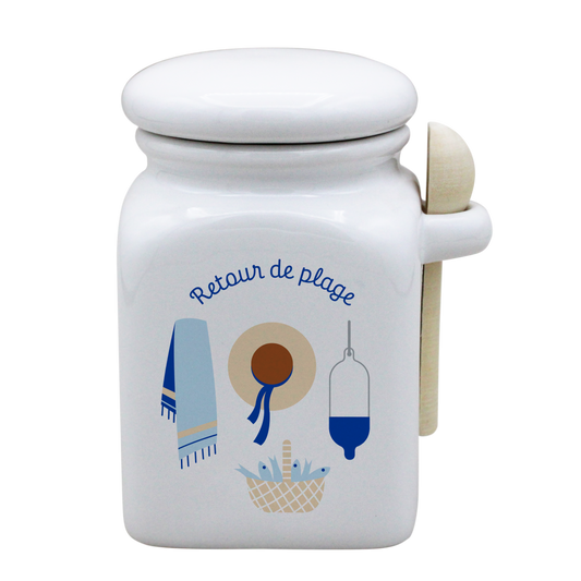 POT BLANC MM COUV. BLANC+CUIL. BOIS-RETOUR DE PLAGE LA PETITE EMI