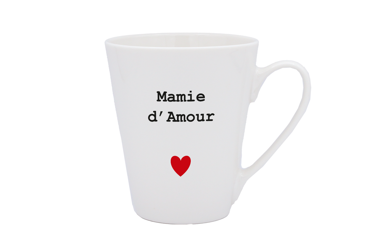 MUG CONIQUE BLANC - CŒUR MAMIE D'AMOUR