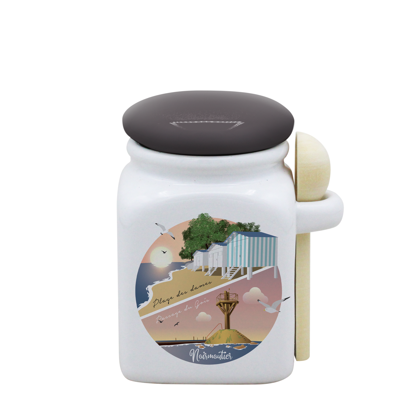 POT BLANC PM COUV. GRIS+CUIL. BOIS-PLAPASS
