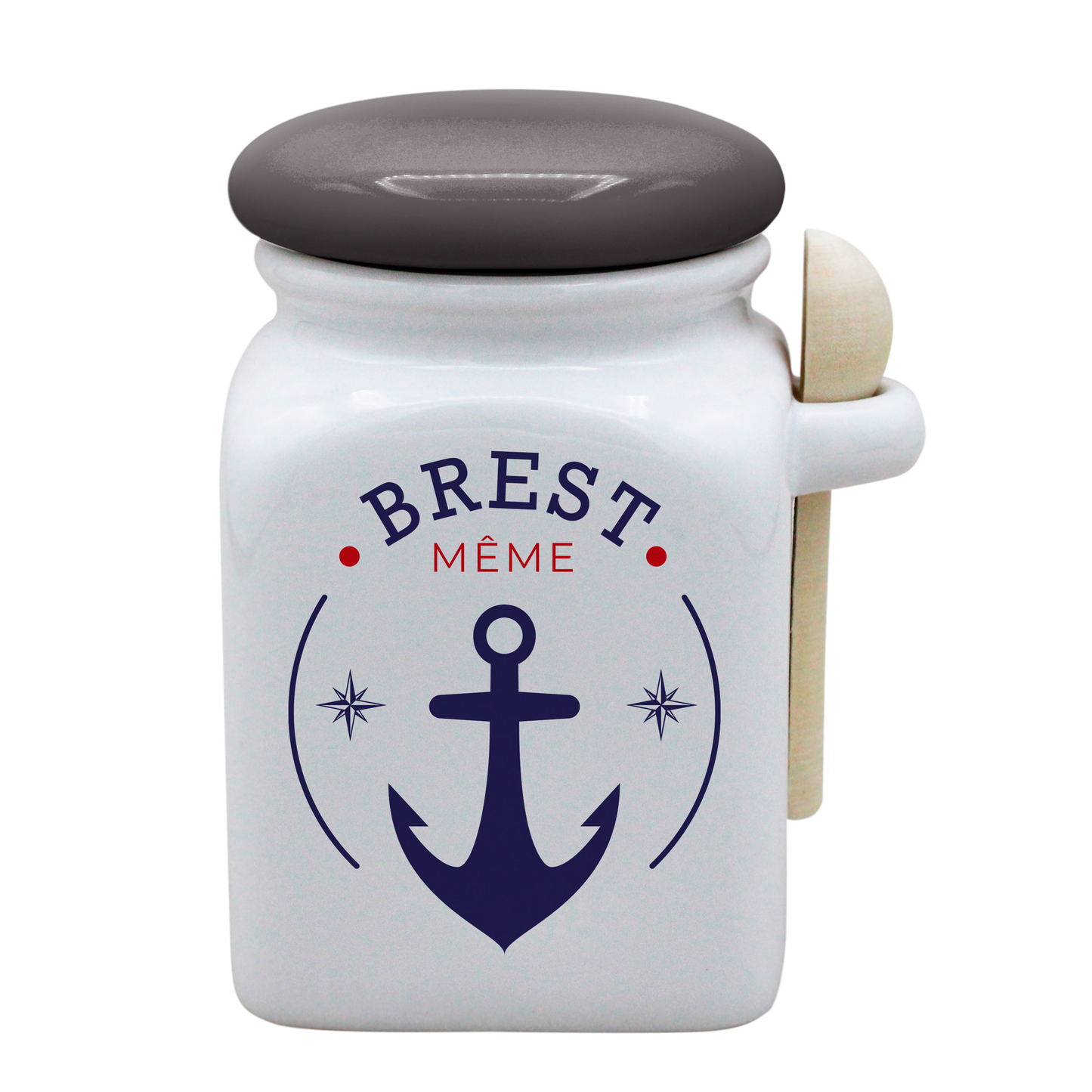 POT BLANC MM COUV. GRIS +CUIL. BOIS-RBBRESTM